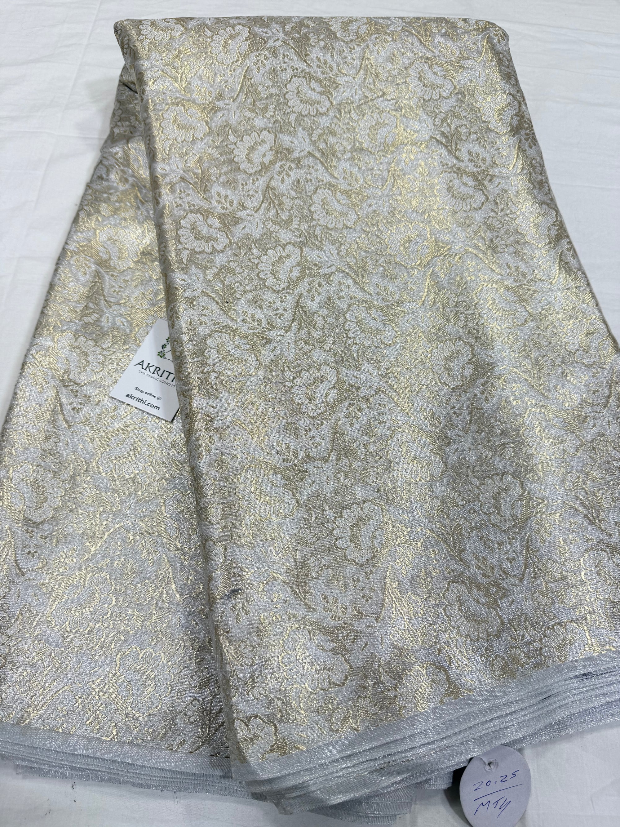 Pure Banarasi tissue brocade fabric
