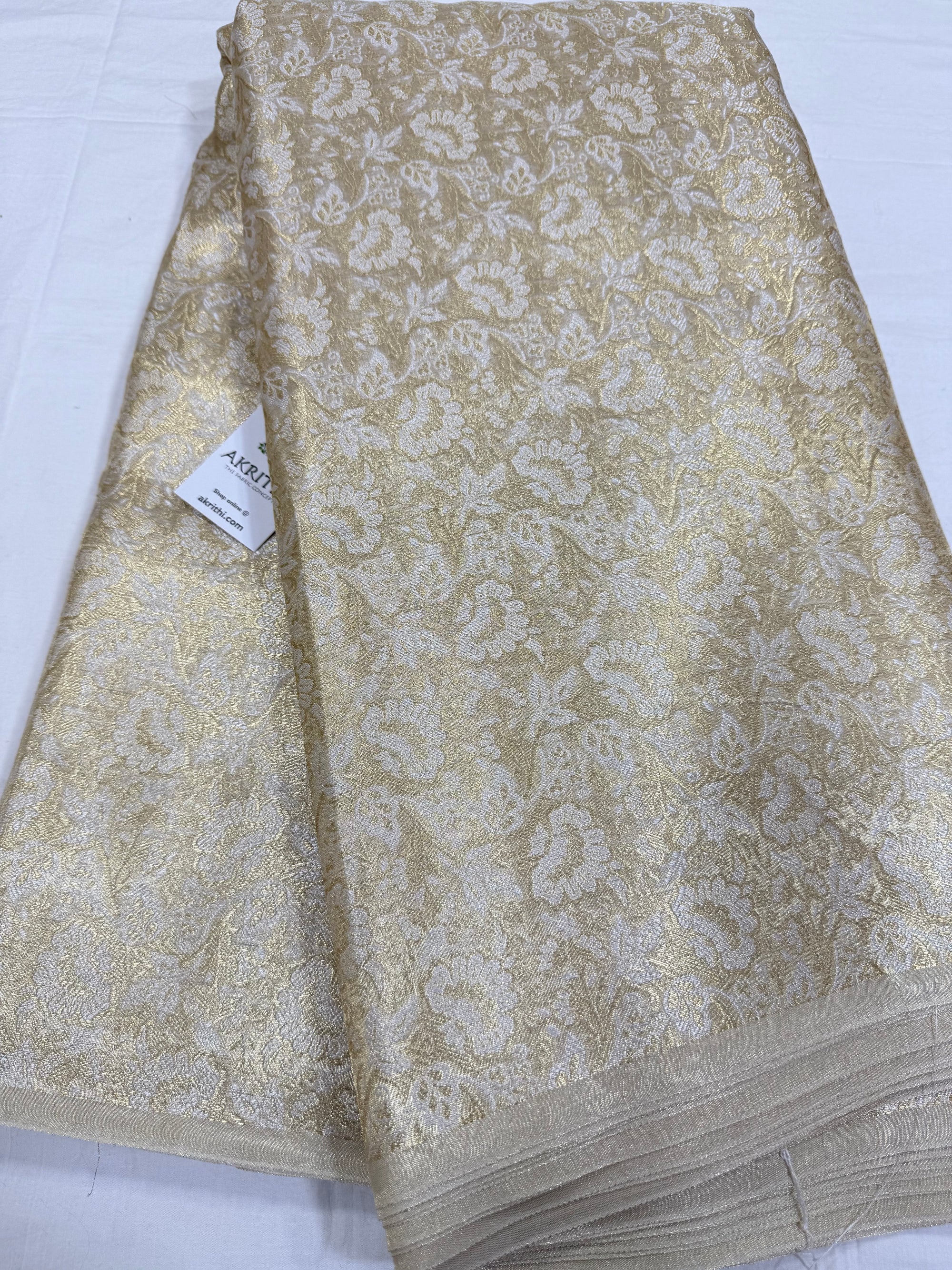Pure Banarasi tissue brocade fabric