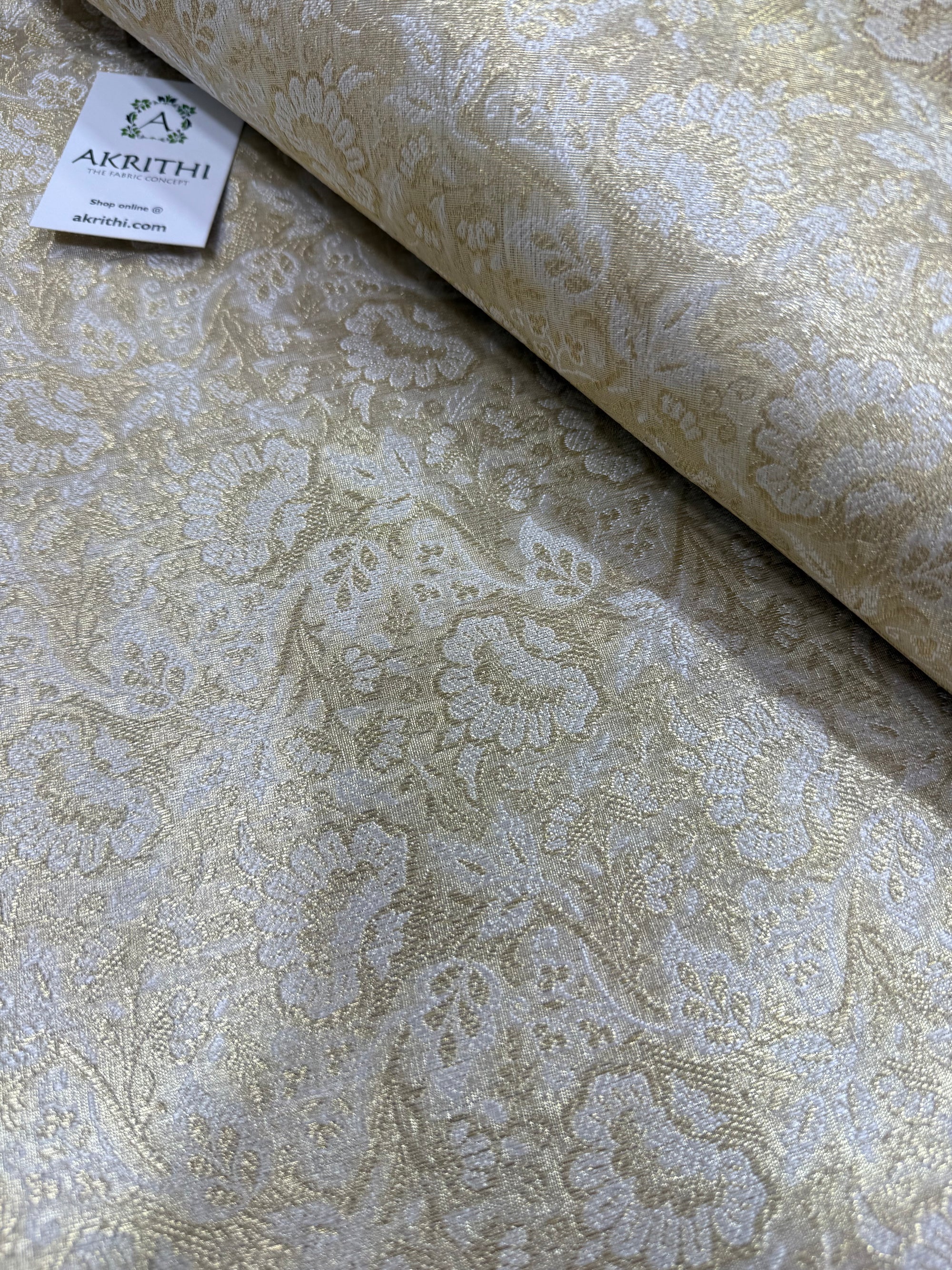Pure Banarasi tissue brocade fabric