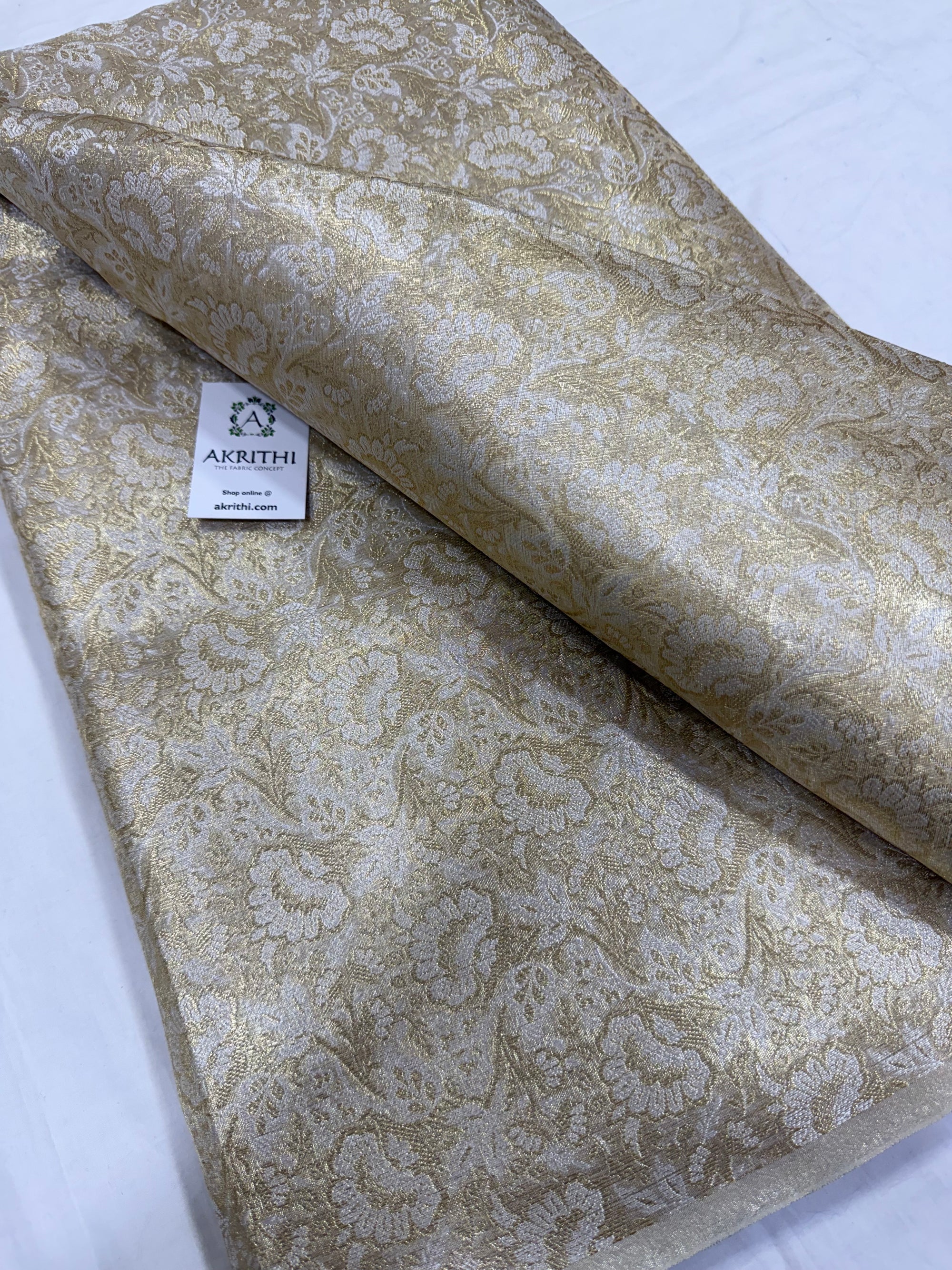Pure Banarasi tissue brocade fabric