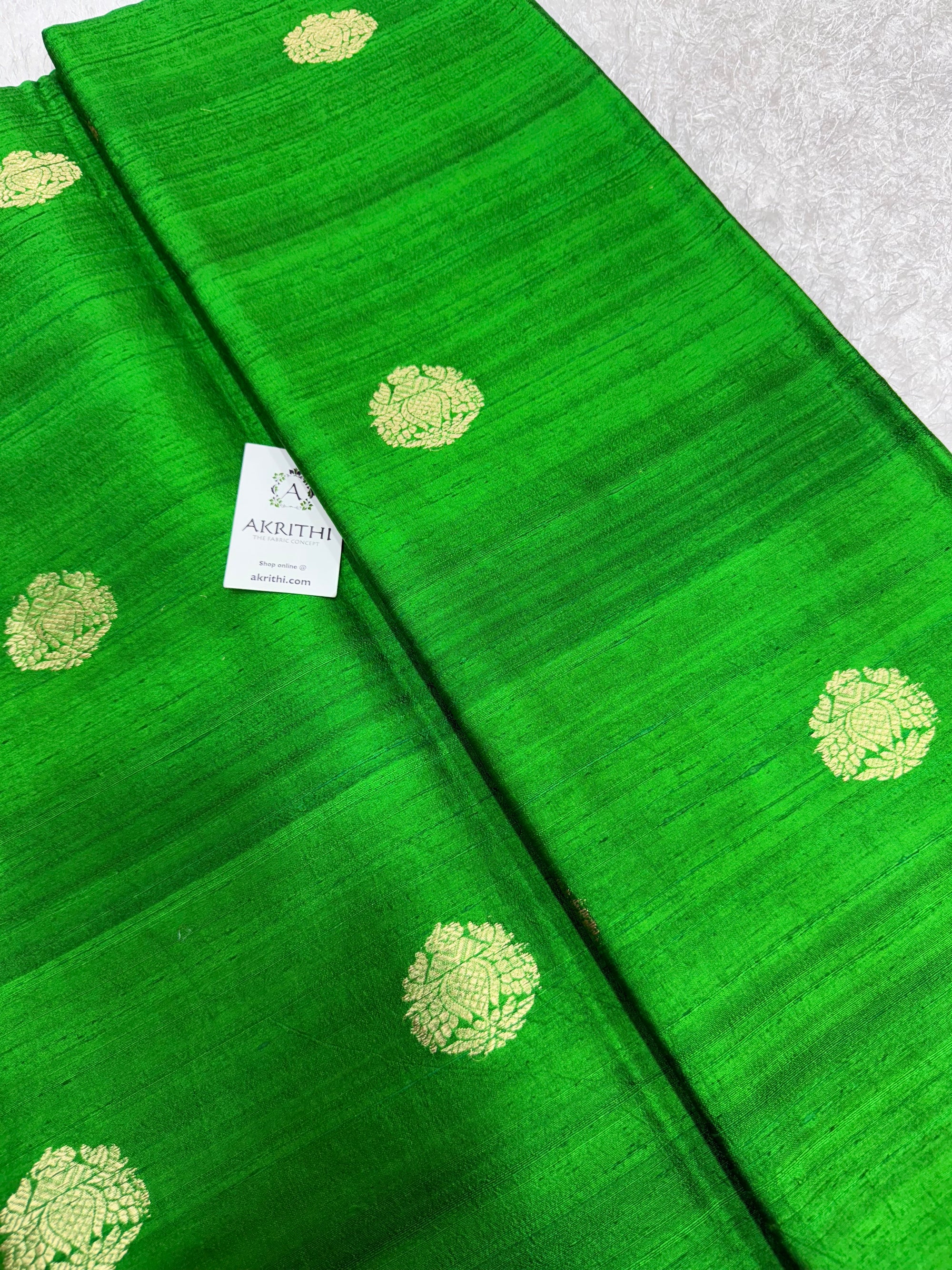 Handloom Pure raw silk Banarasi fabric