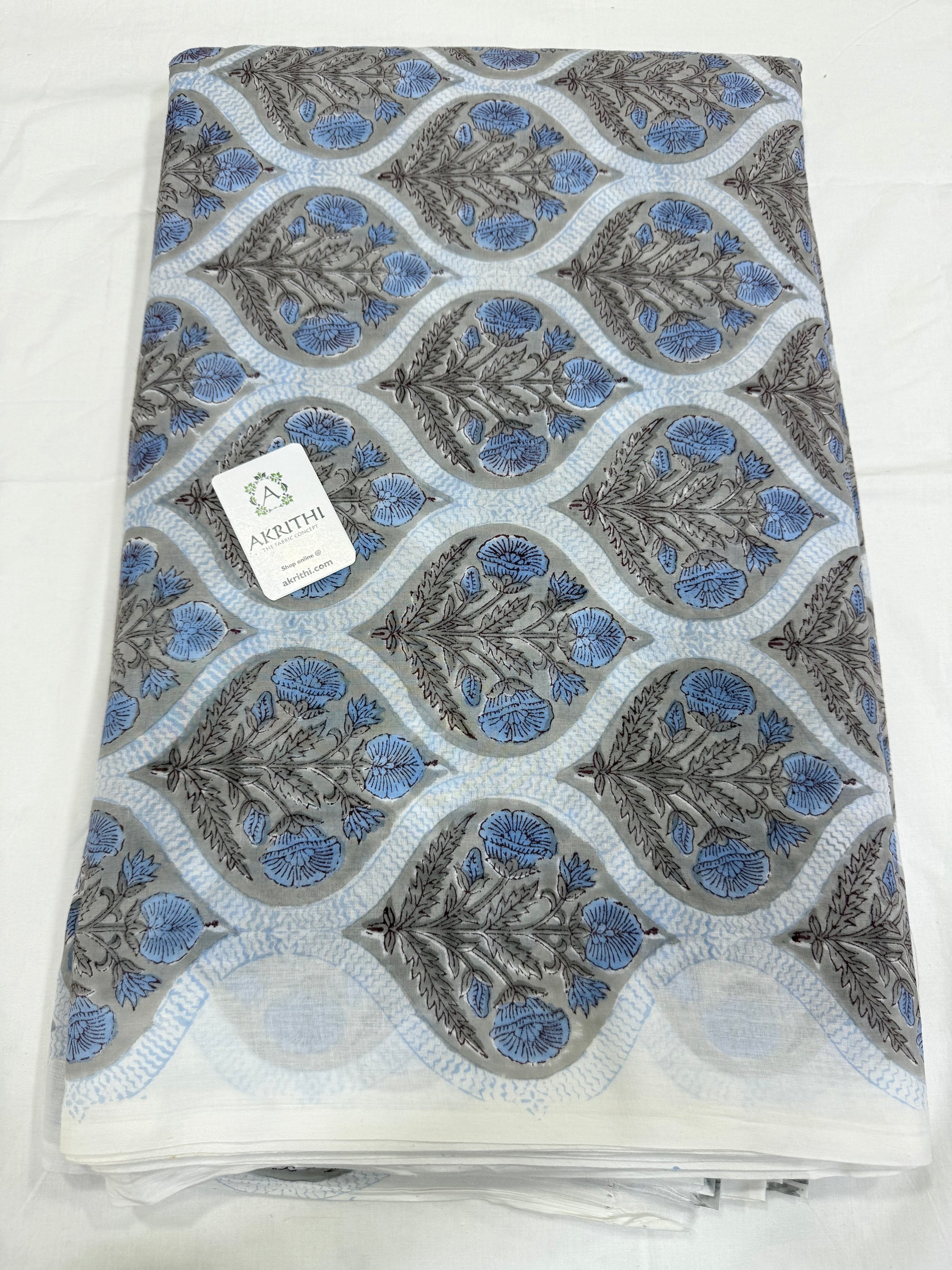Hand block pure Mul cotton fabric