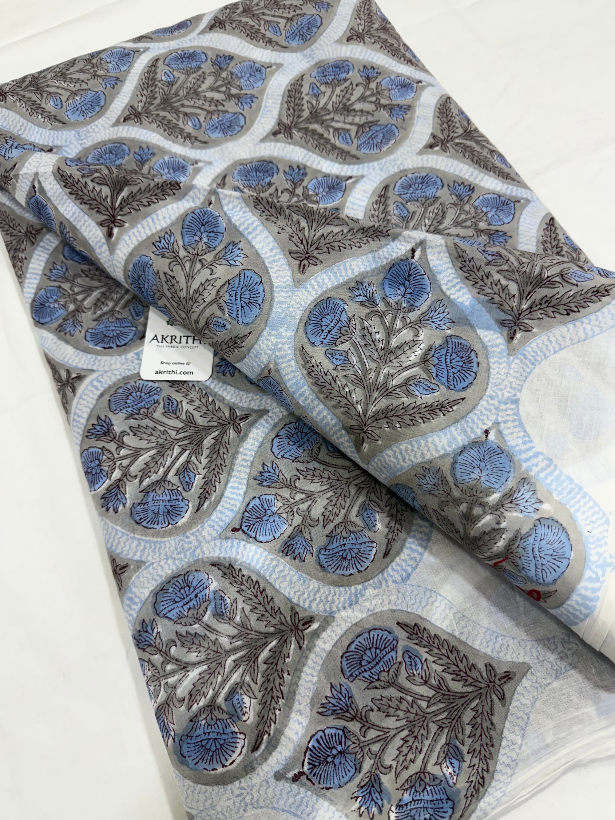 Hand block pure Mul cotton fabric