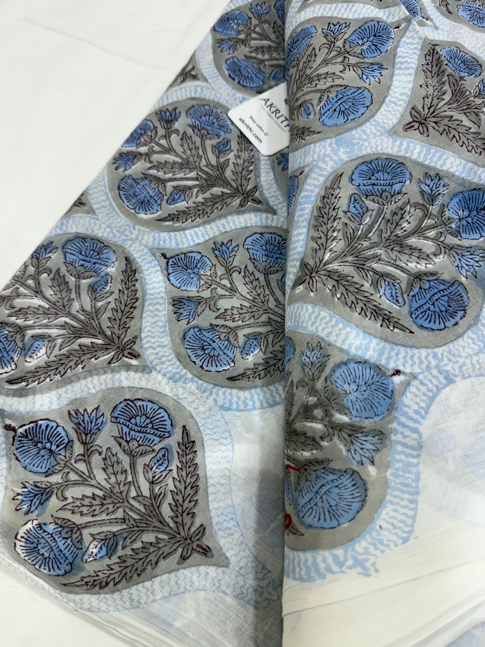 Hand block pure Mul cotton fabric