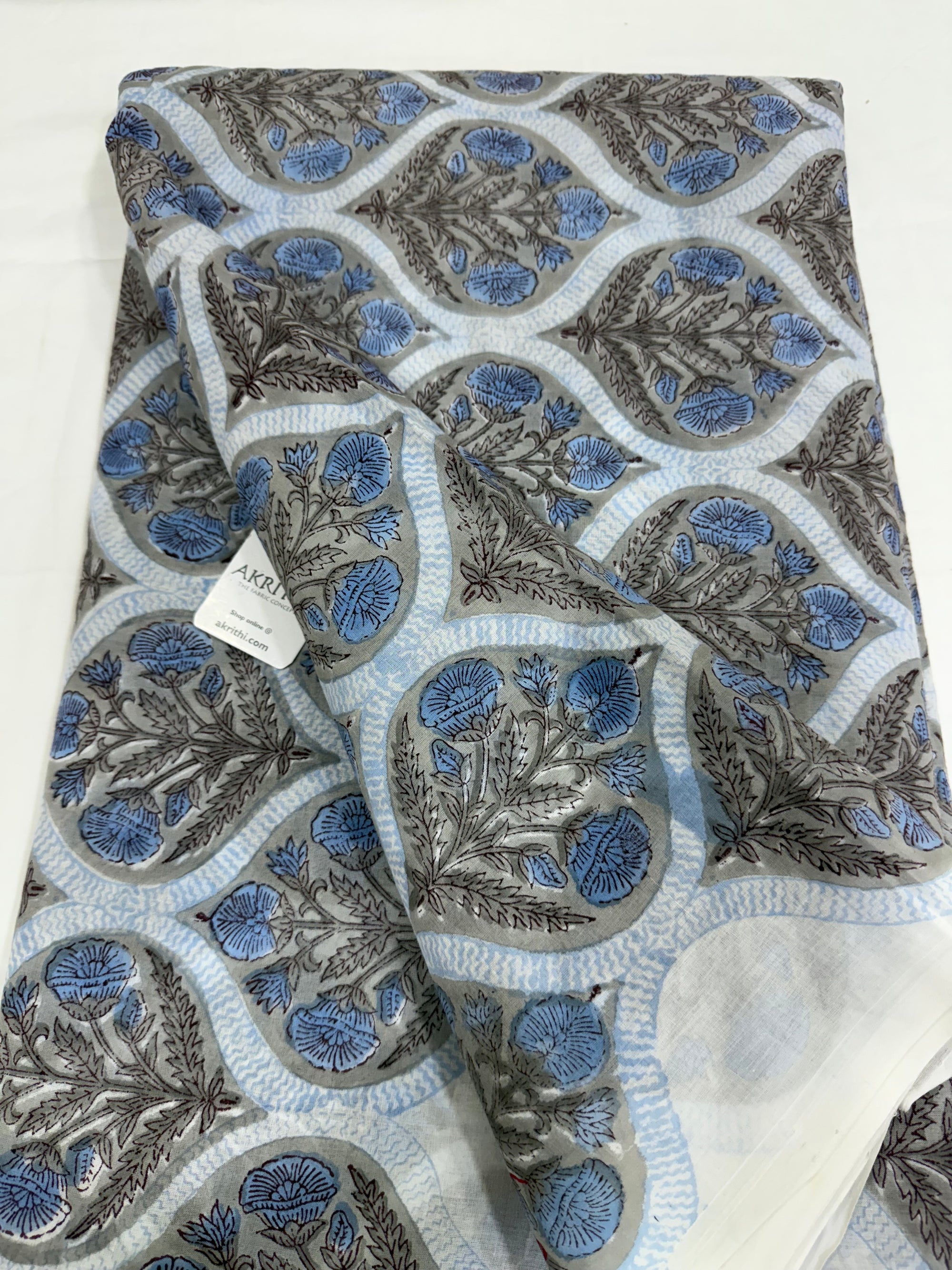 Hand block pure Mul cotton fabric