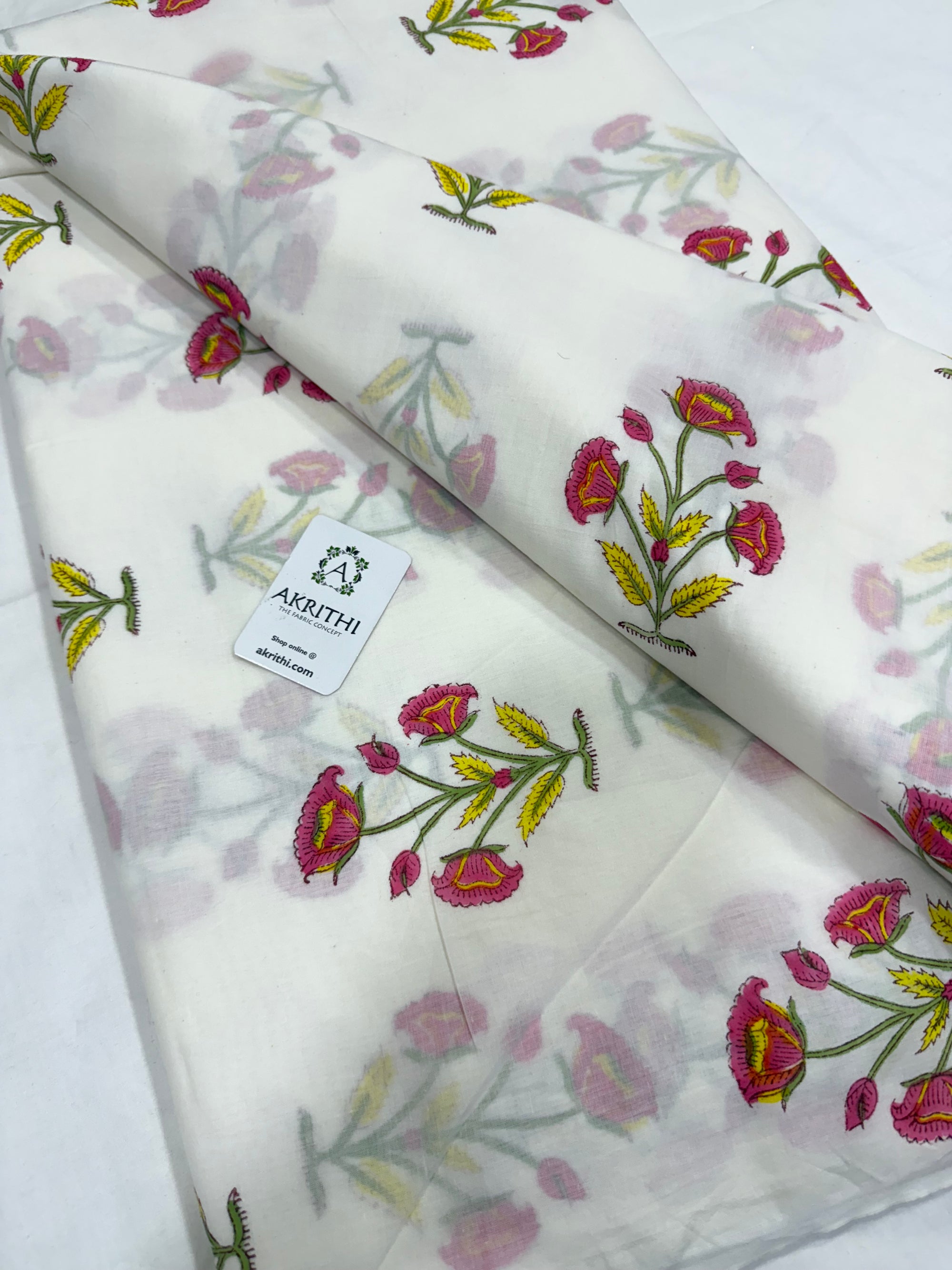 Hand block pure Mul cotton fabric