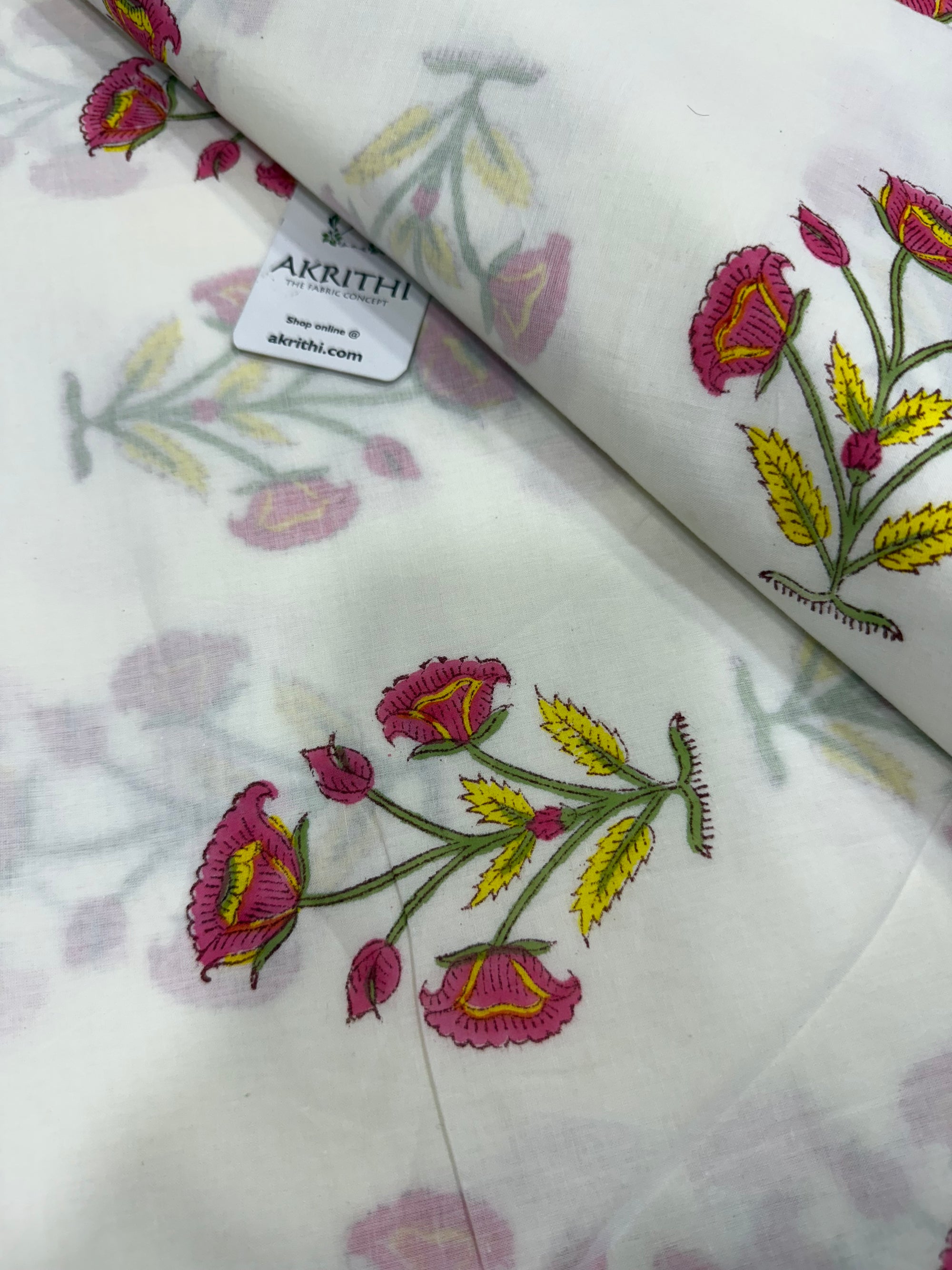 Hand block pure Mul cotton fabric