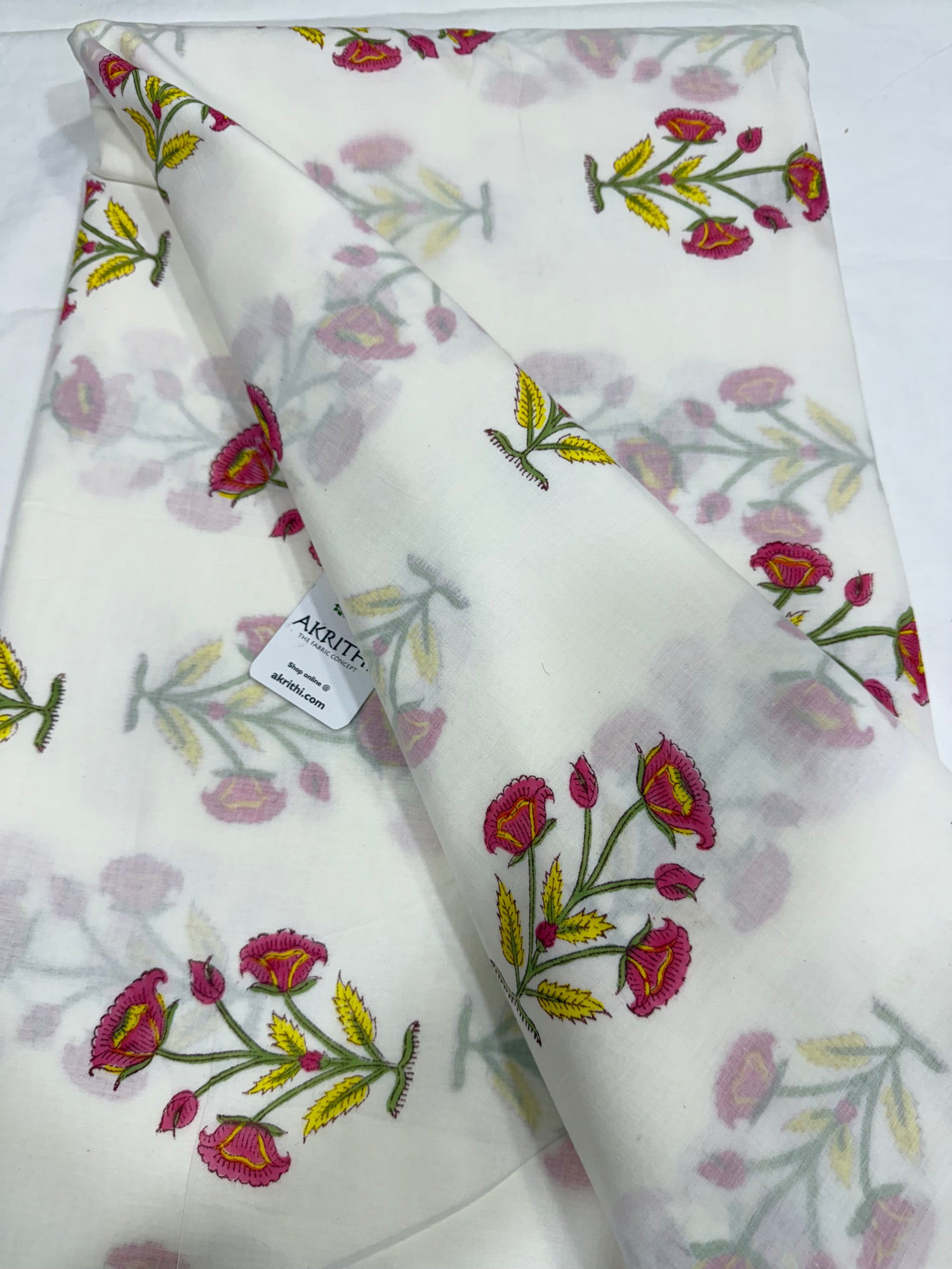 Hand block pure Mul cotton fabric