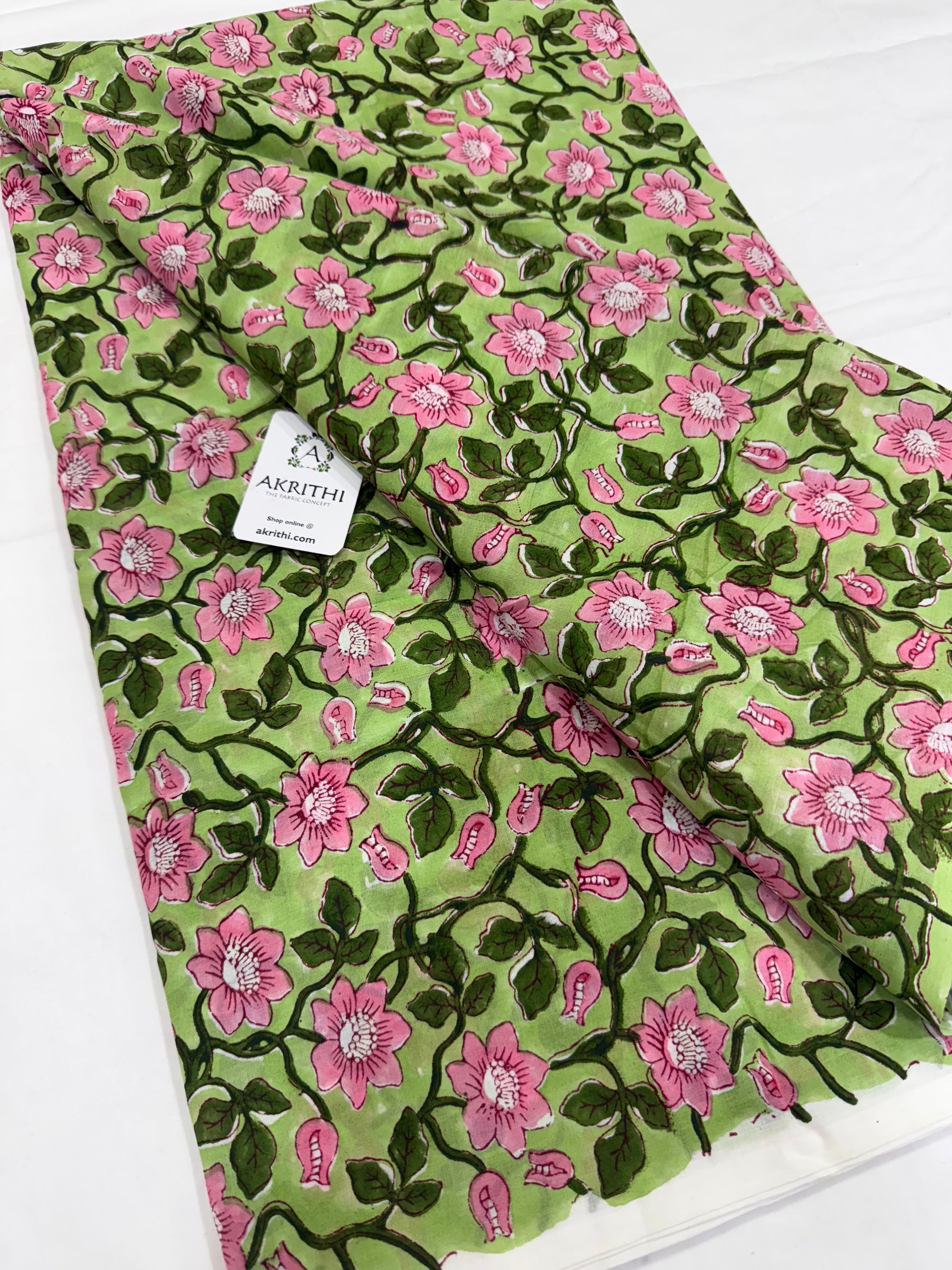 Hand block pure Mul cotton fabric