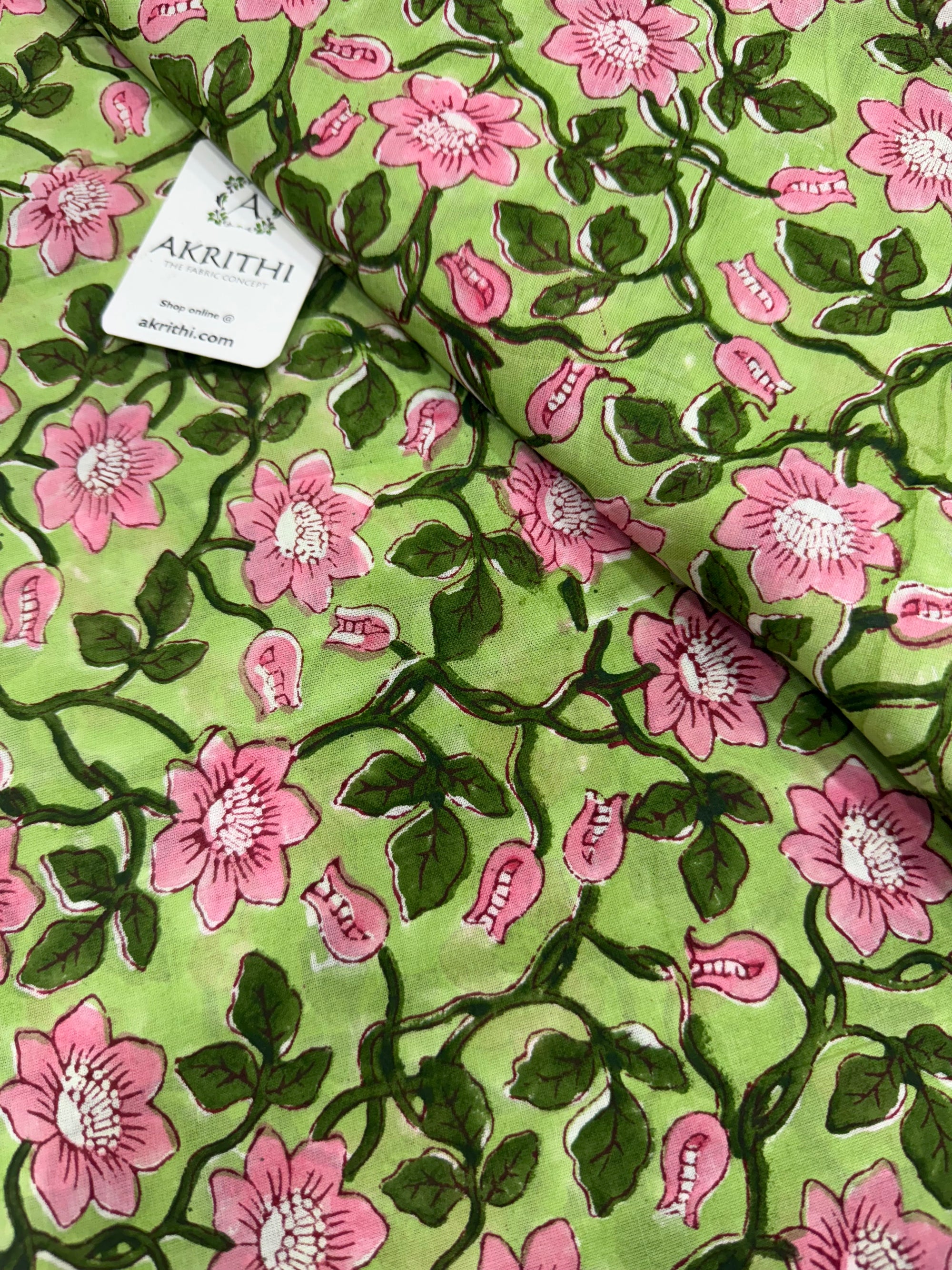 Hand block pure Mul cotton fabric