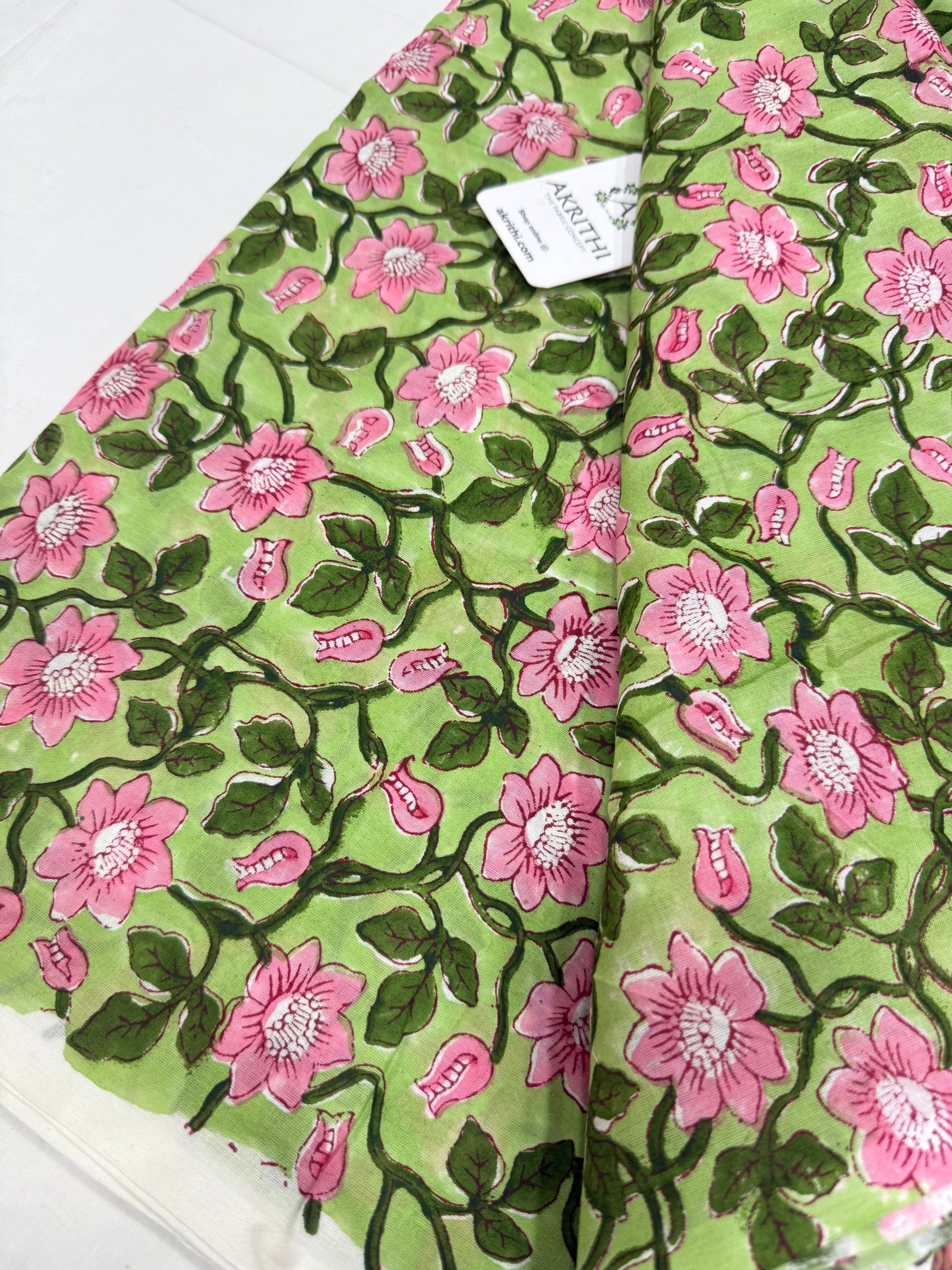 Hand block pure Mul cotton fabric