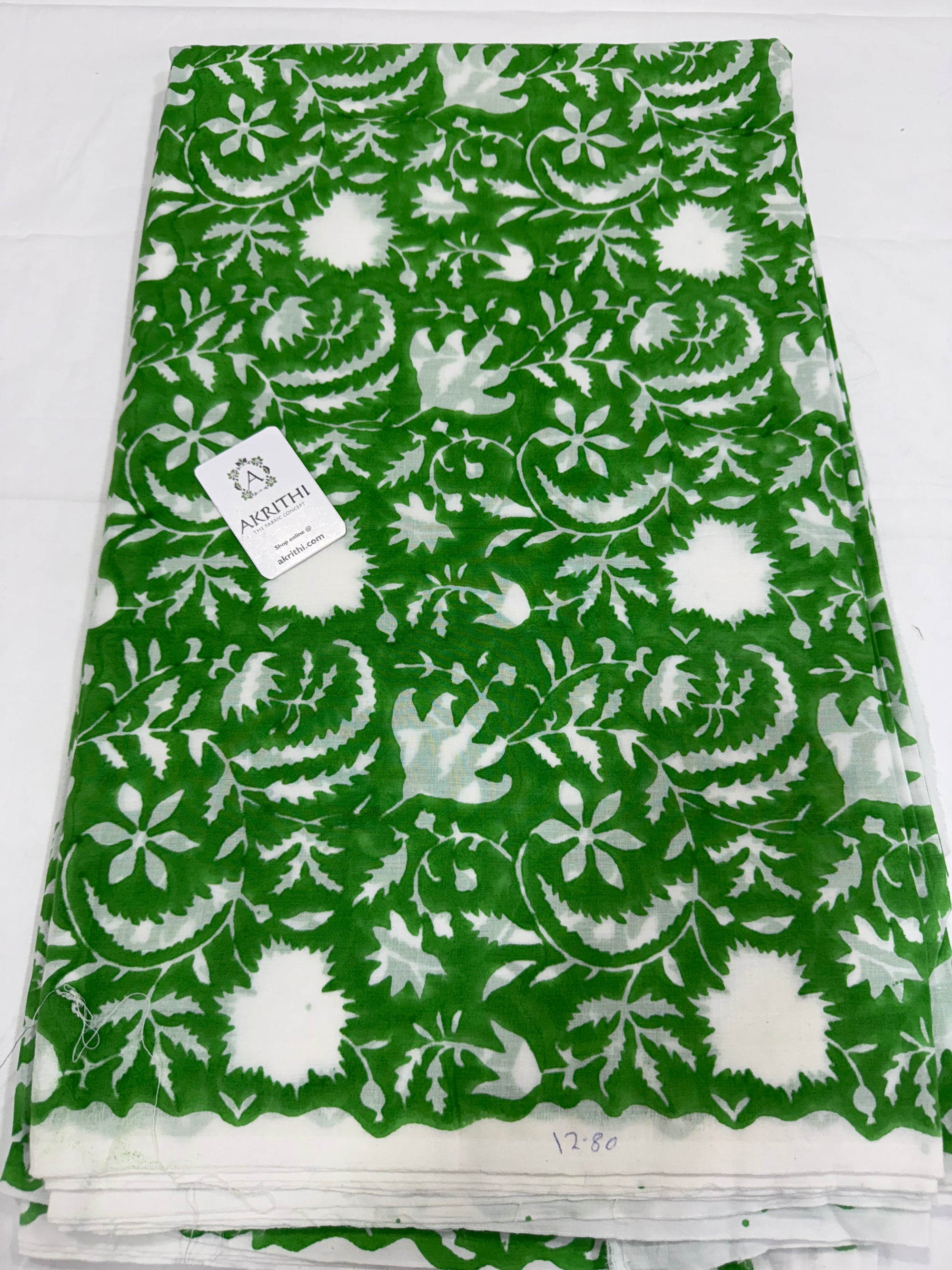 Hand block pure Mul cotton fabric