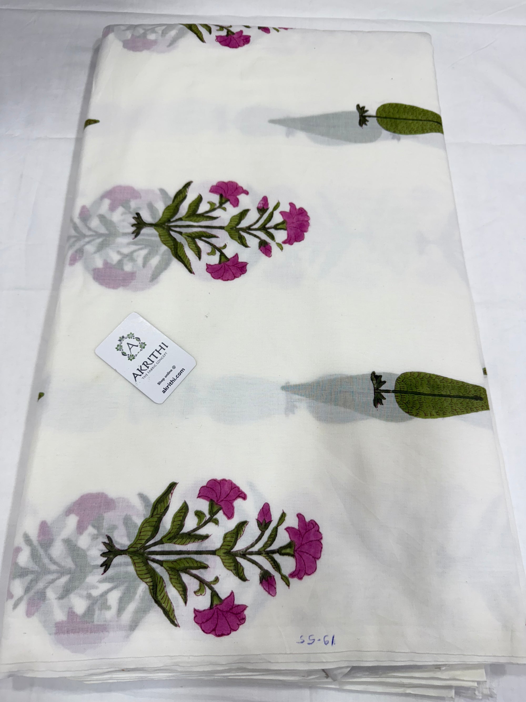 Hand block pure Mul cotton fabric