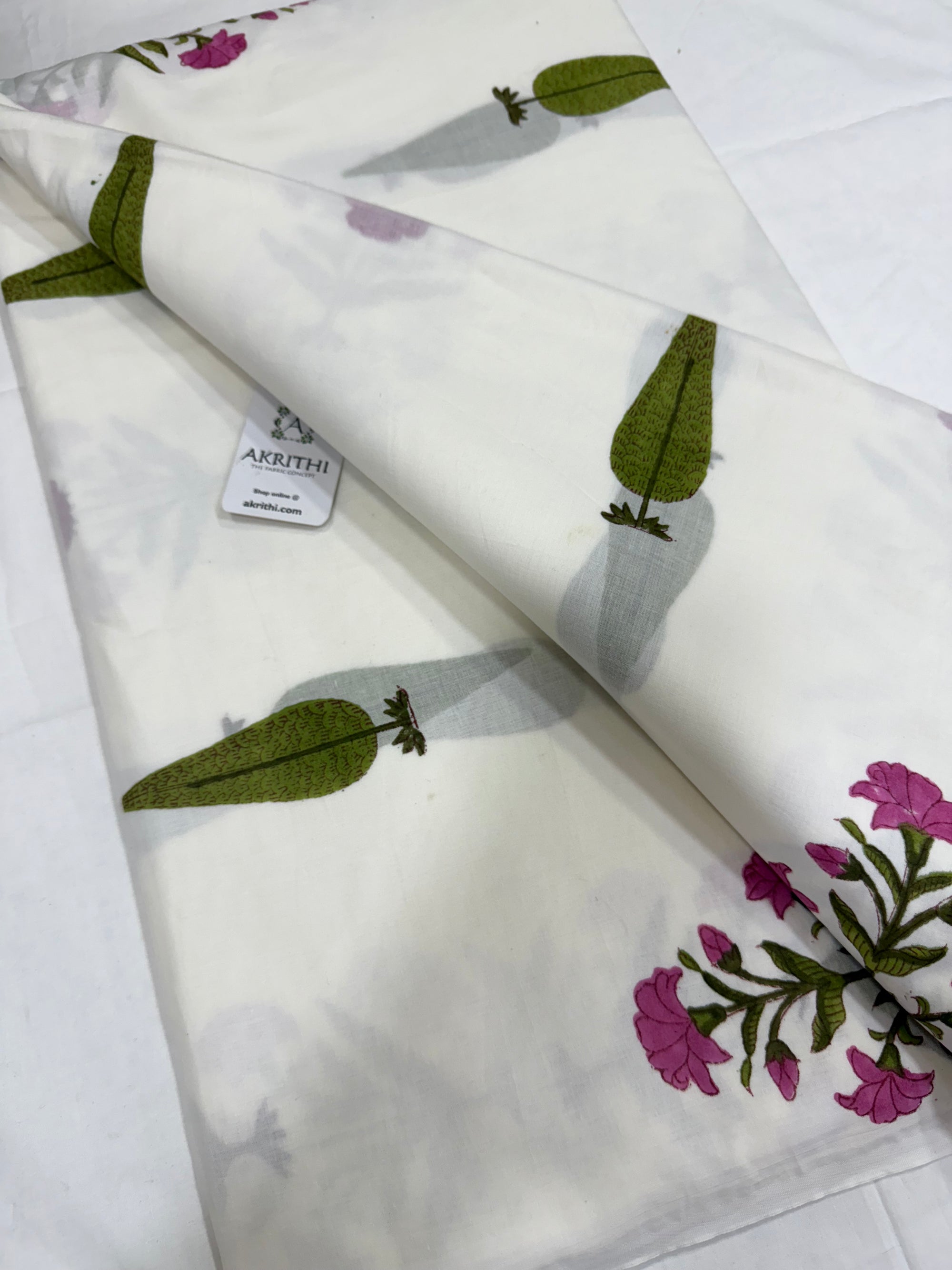 Hand block pure Mul cotton fabric