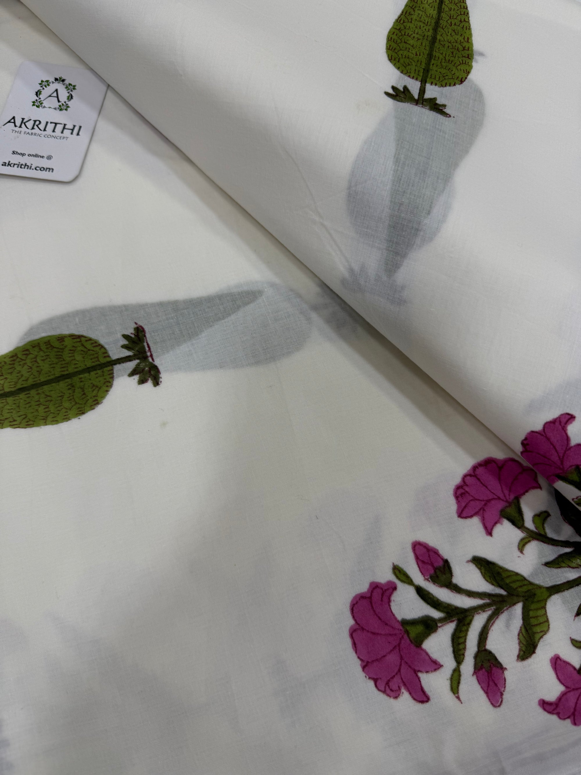 Hand block pure Mul cotton fabric