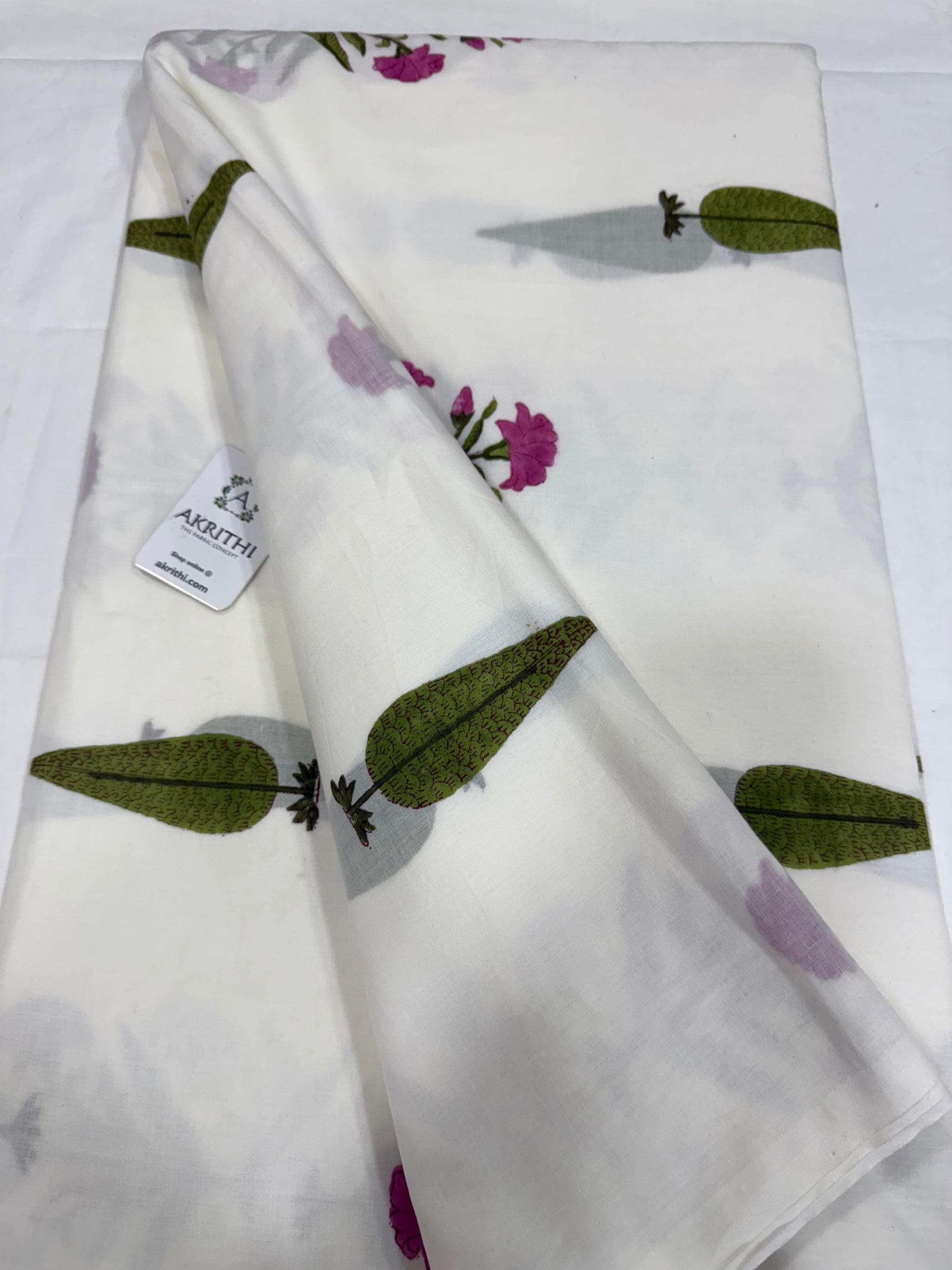 Hand block pure Mul cotton fabric