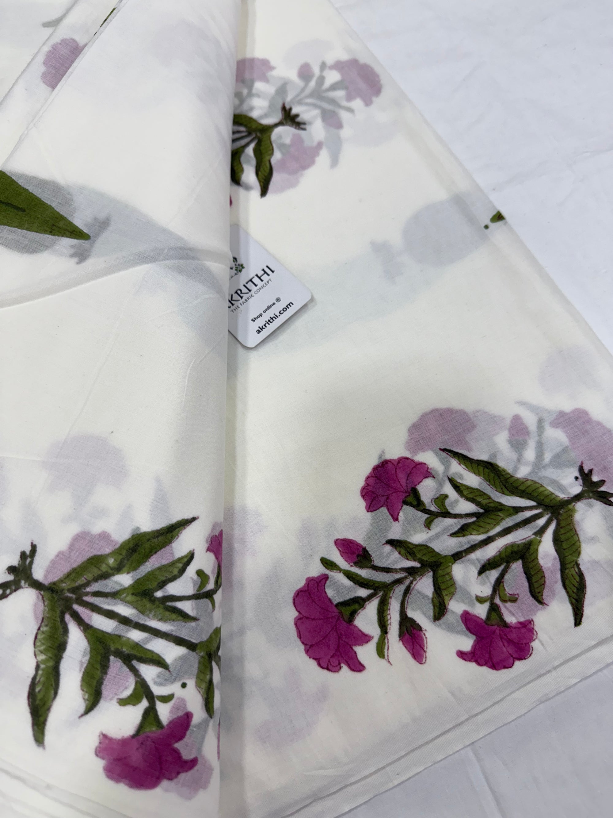Hand block pure Mul cotton fabric