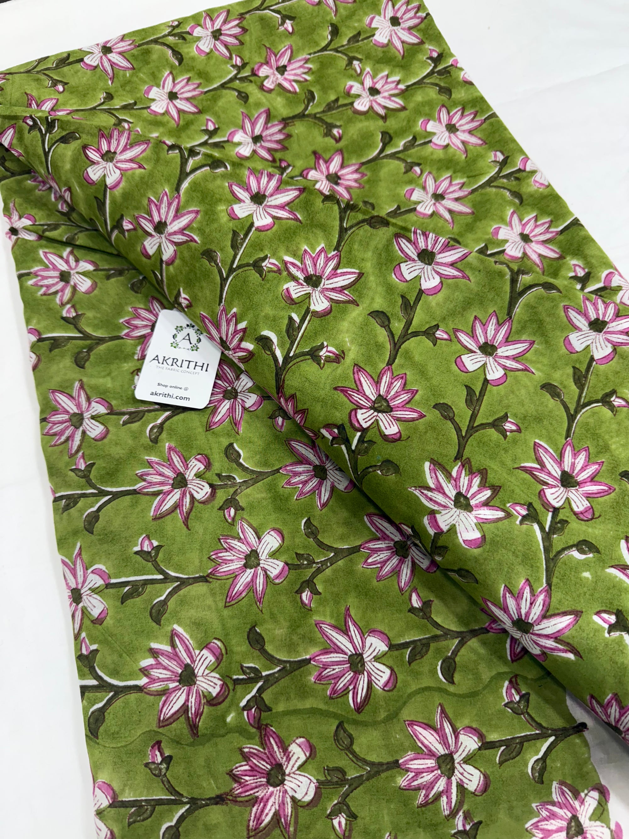 Hand block pure Mul cotton fabric