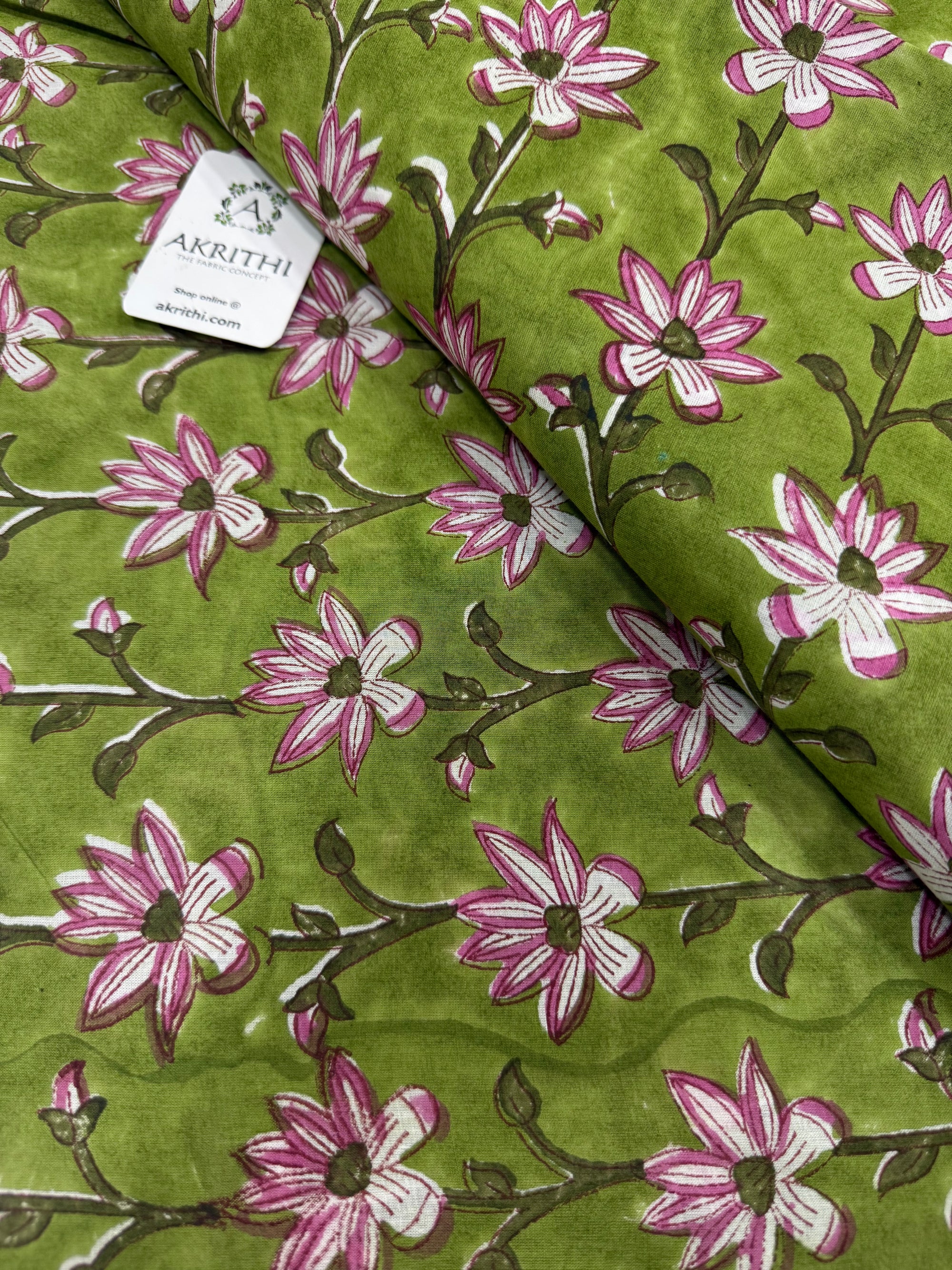 Hand block pure Mul cotton fabric