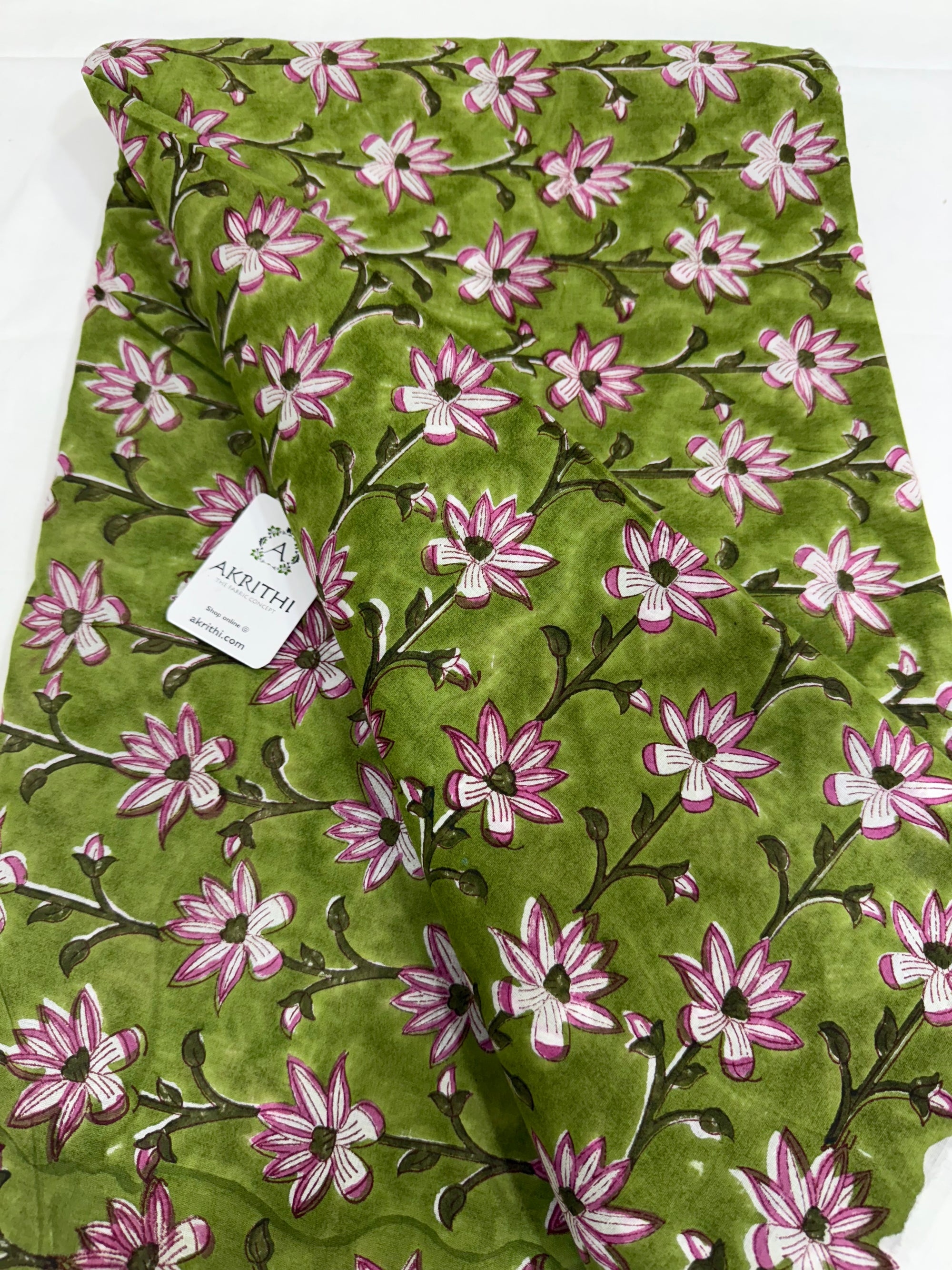 Hand block pure Mul cotton fabric