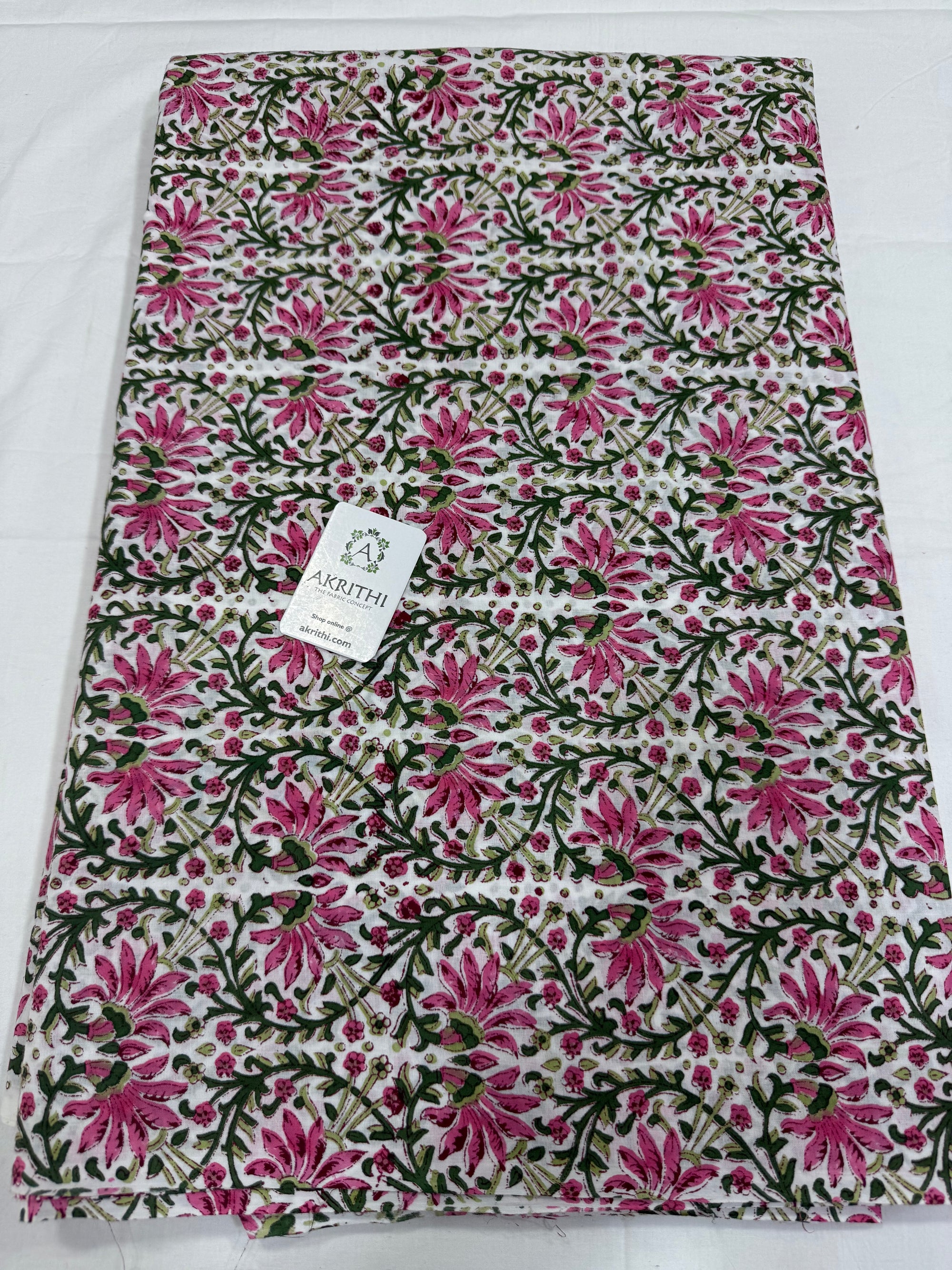 Hand block pure Mul cotton fabric