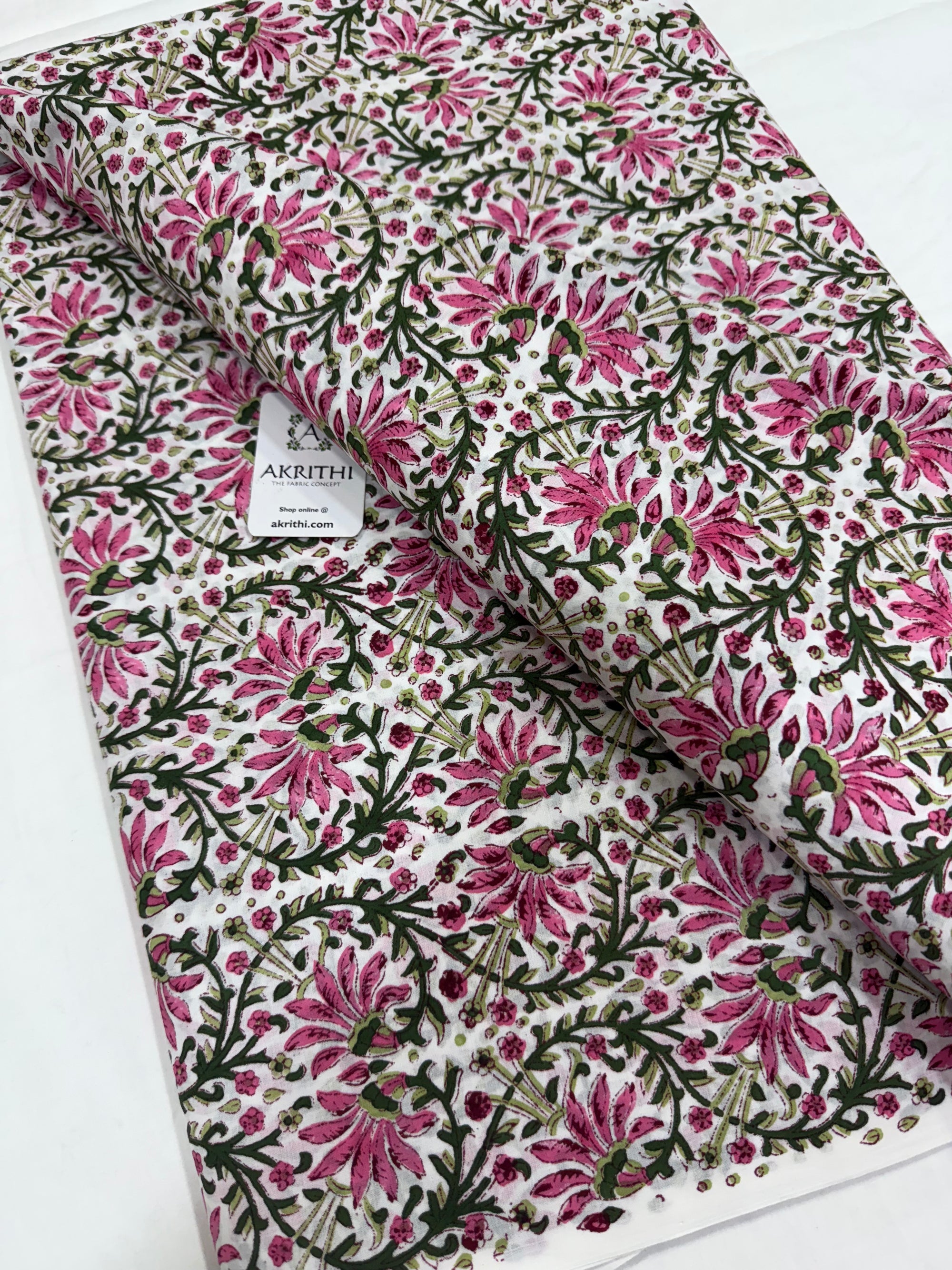 Hand block pure Mul cotton fabric