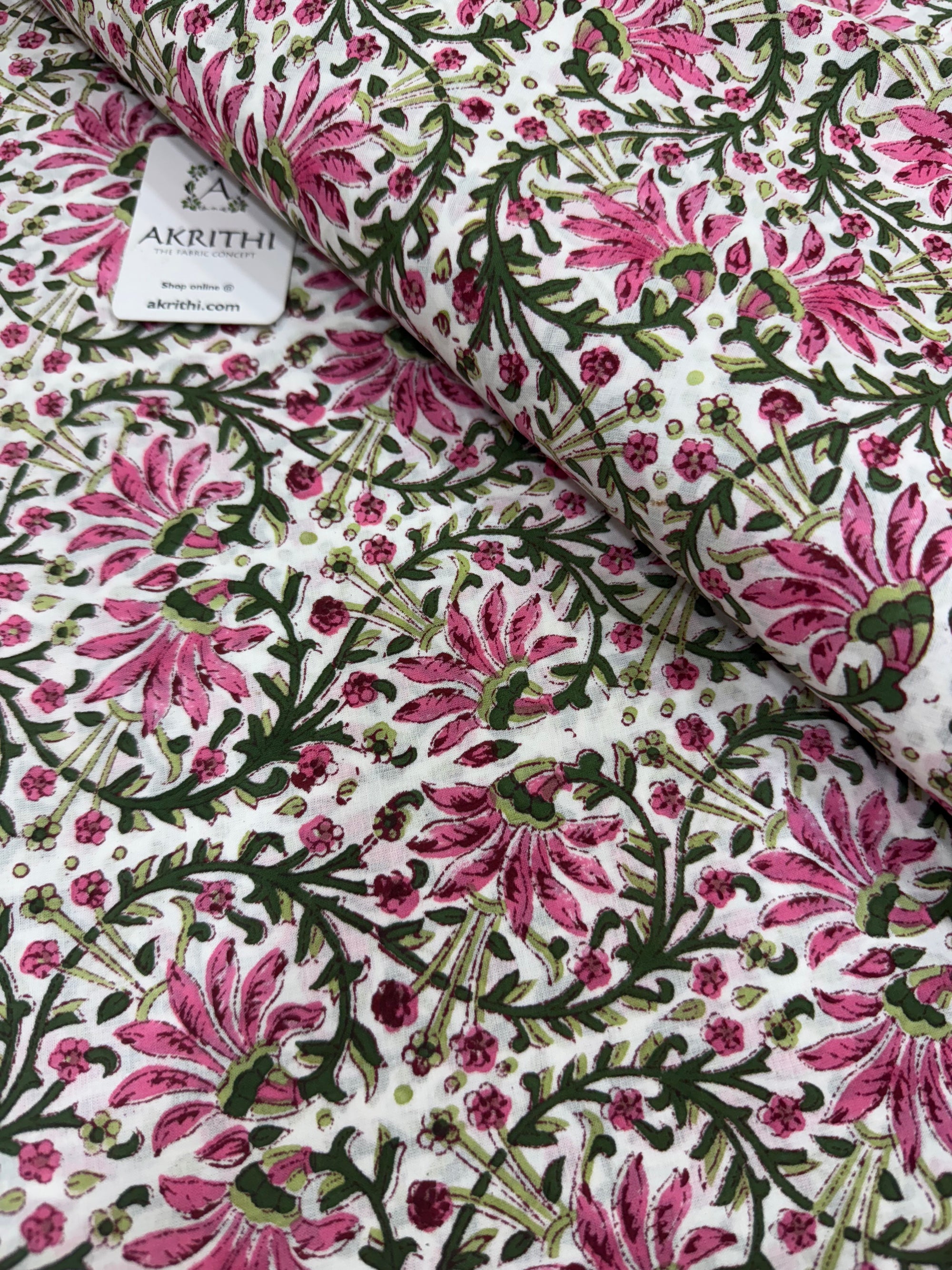Hand block pure Mul cotton fabric