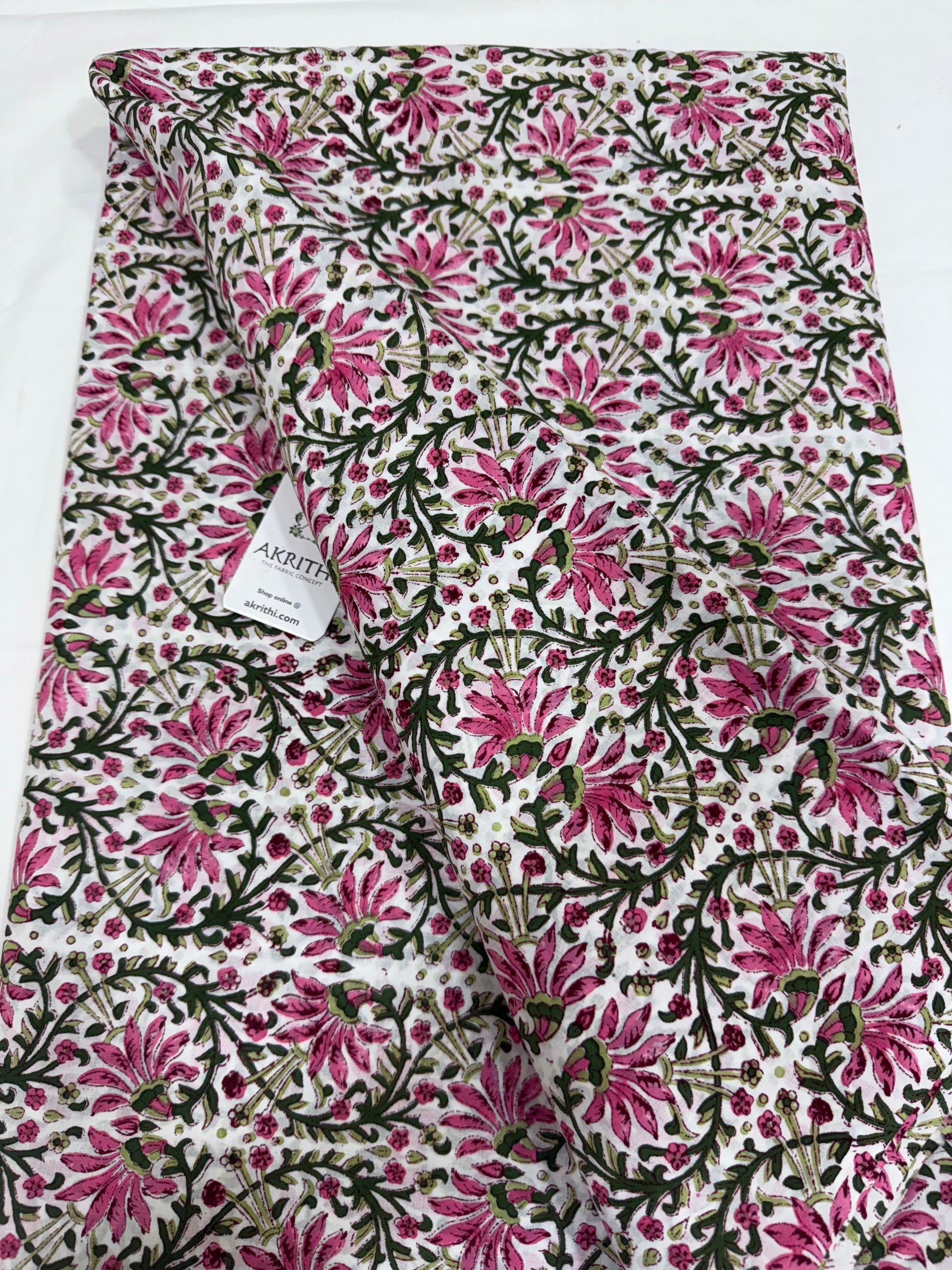 Hand block pure Mul cotton fabric