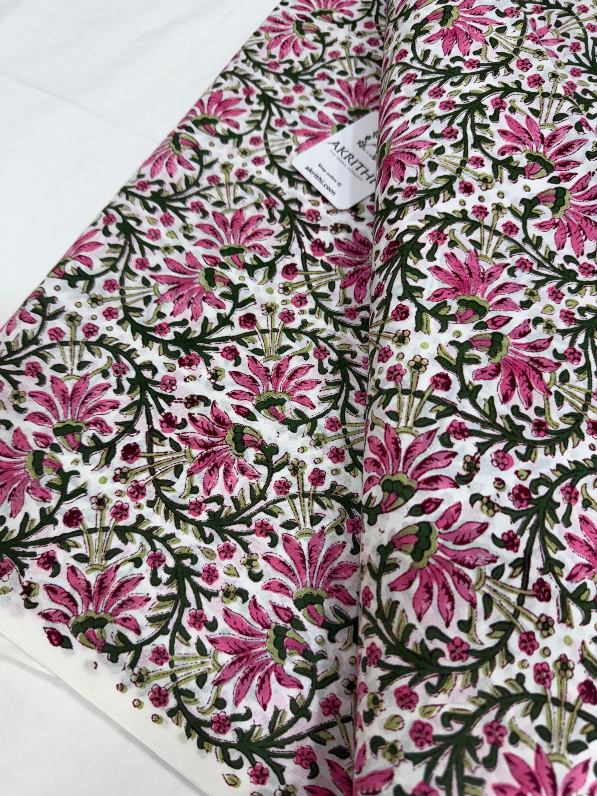 Hand block pure Mul cotton fabric