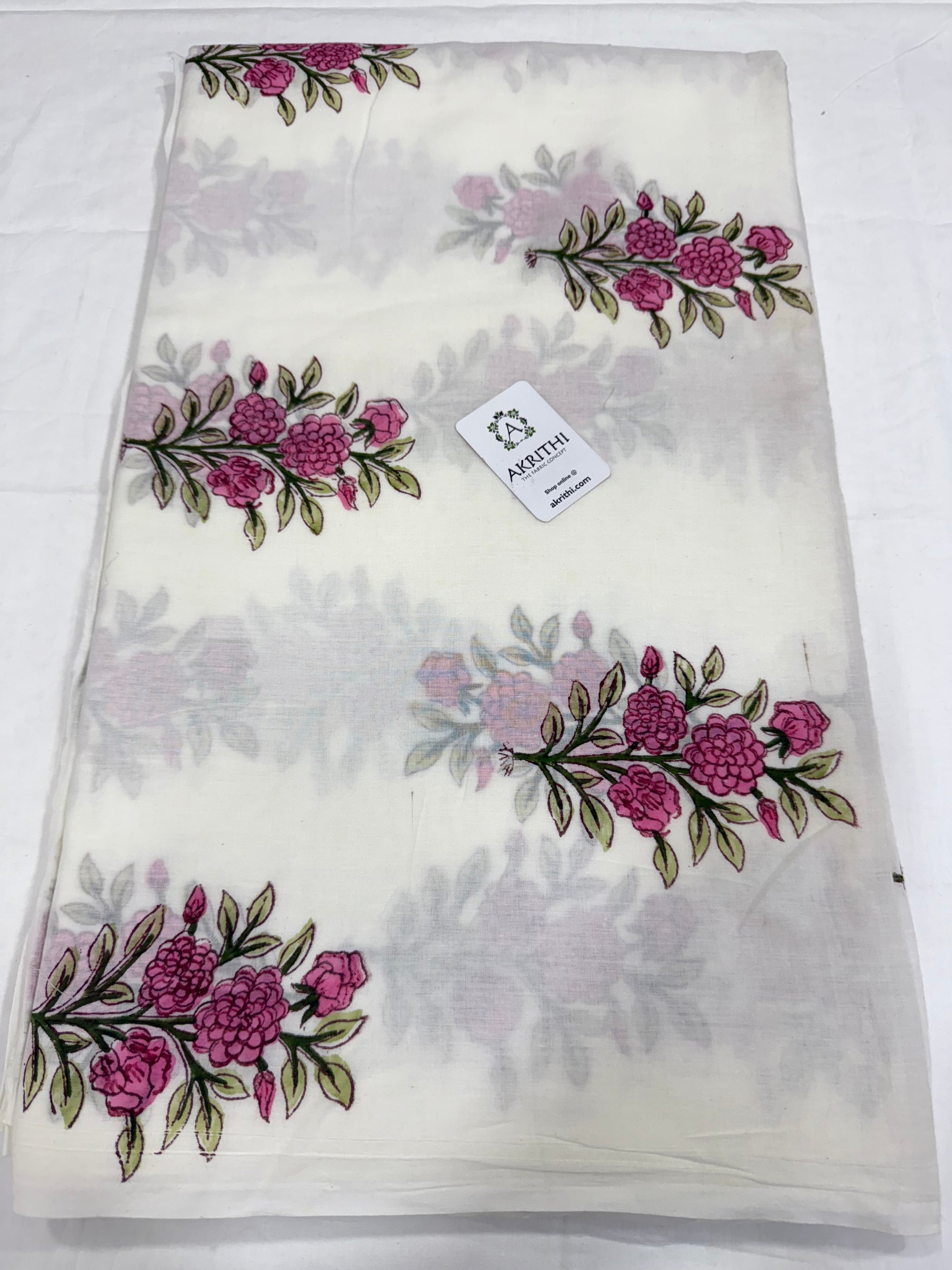 Hand block pure Mul cotton fabric