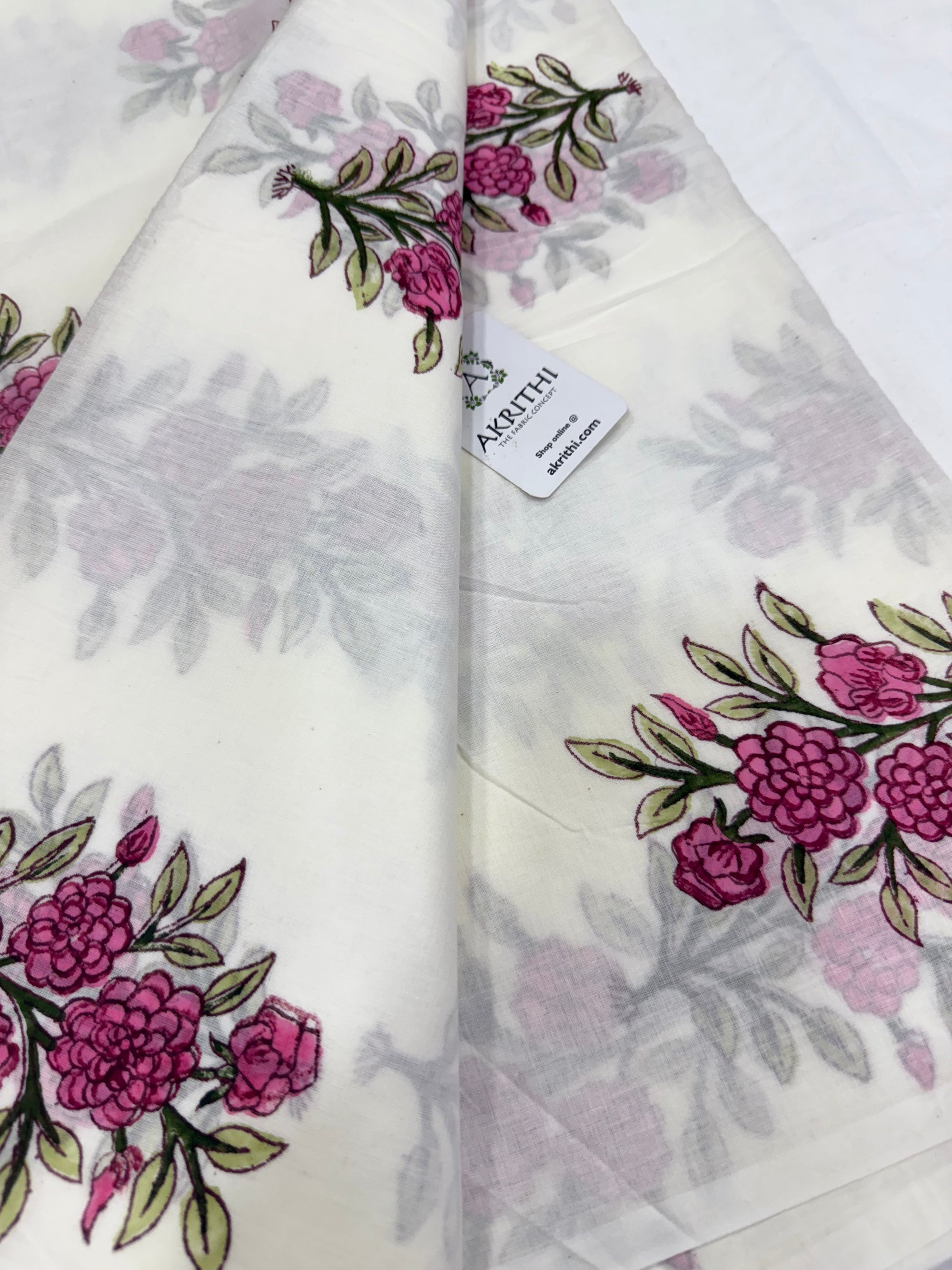 Hand block pure Mul cotton fabric