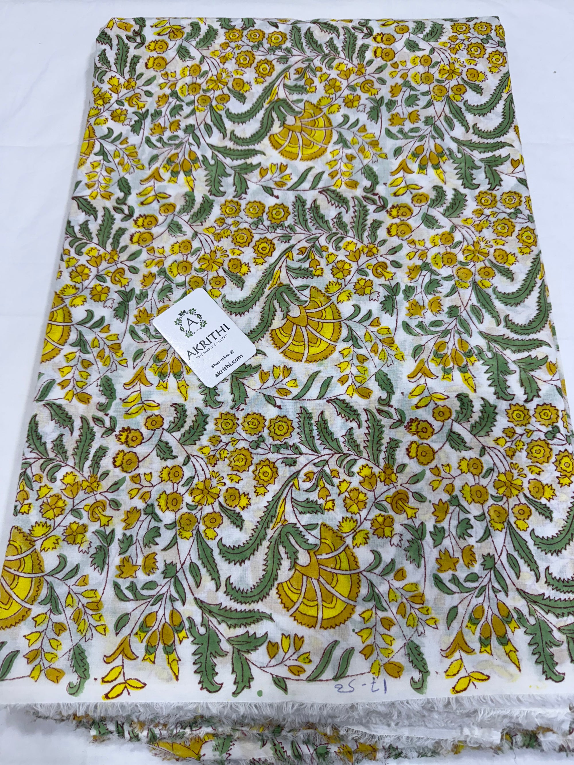 Hand block pure Mul cotton fabric