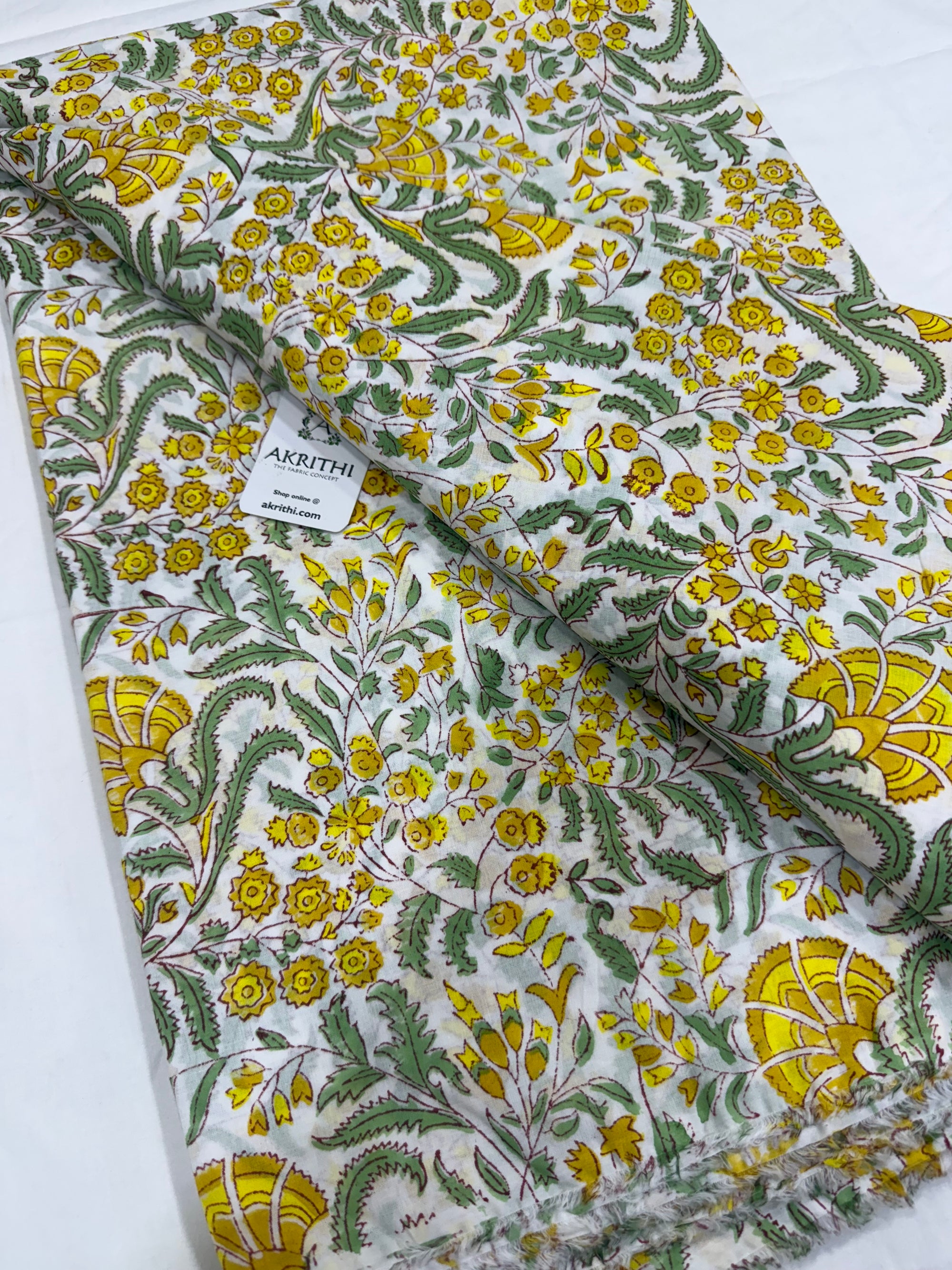 Hand block pure Mul cotton fabric