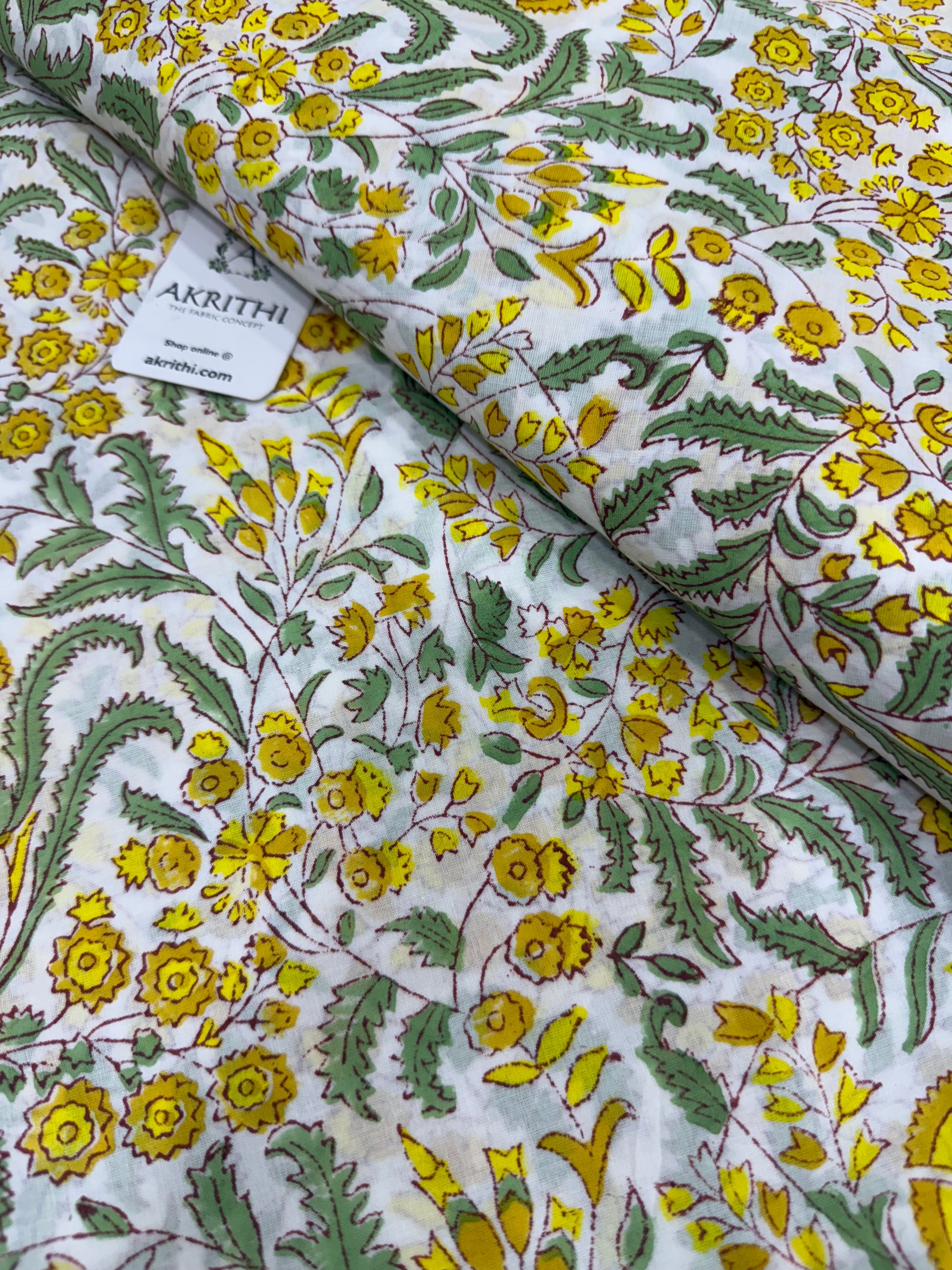Hand block pure Mul cotton fabric