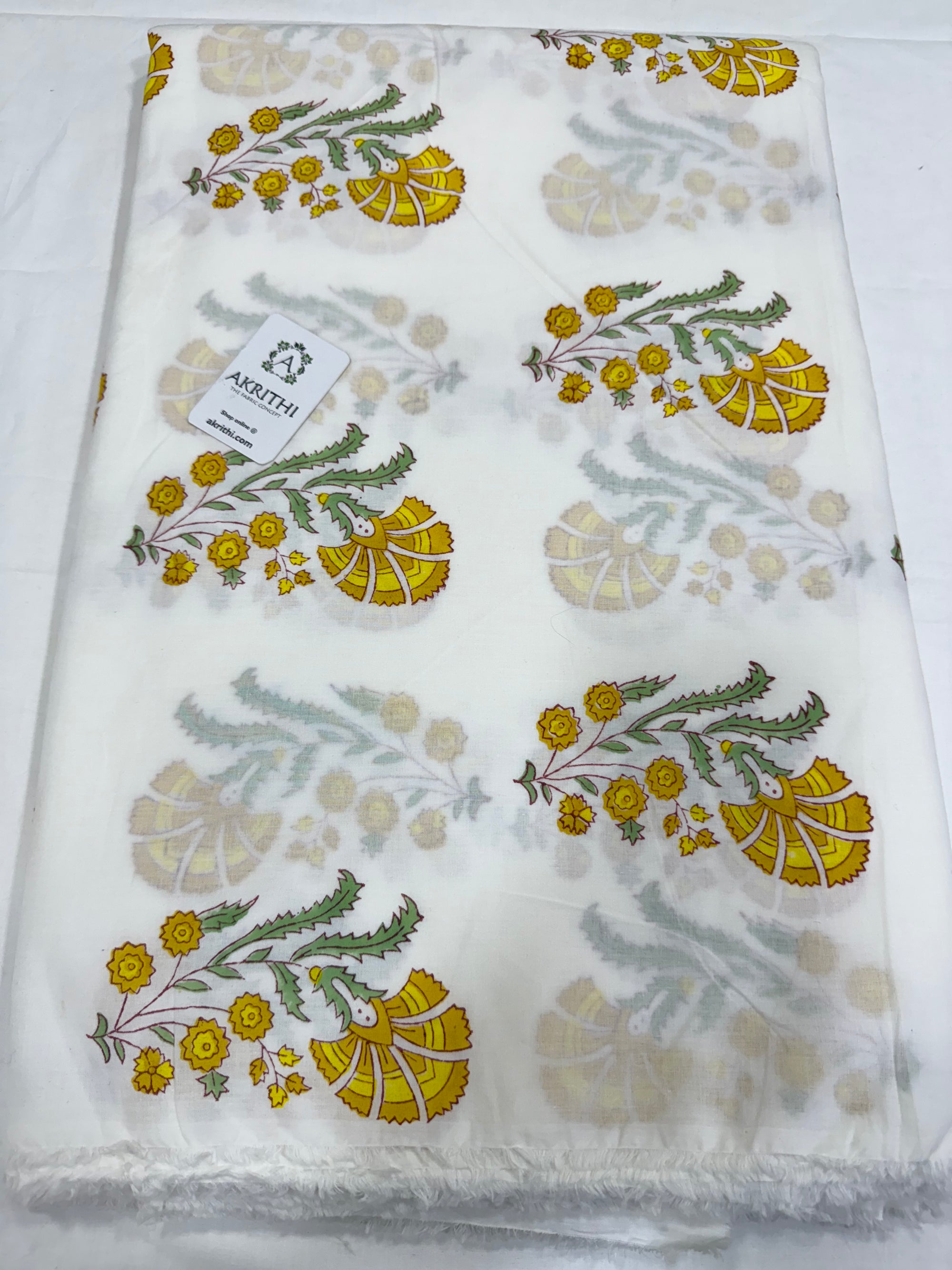 Hand block pure Mul cotton fabric