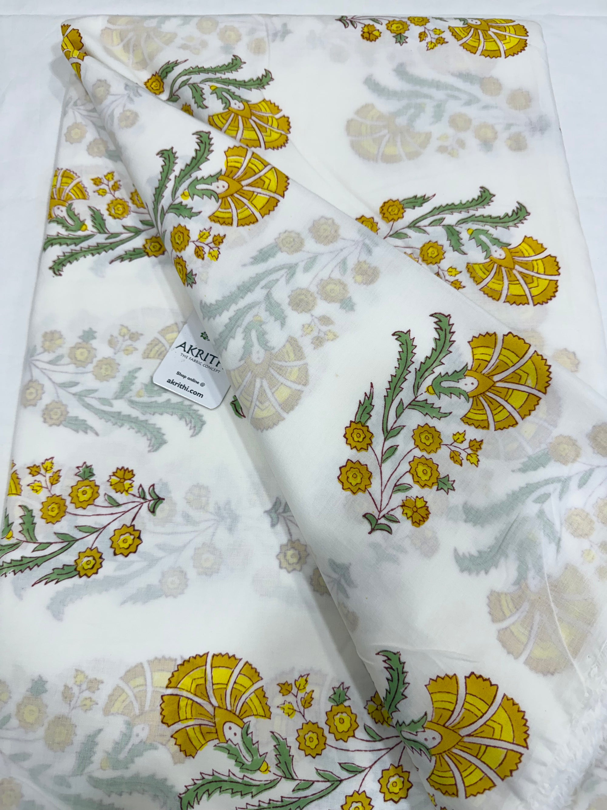 Hand block pure Mul cotton fabric