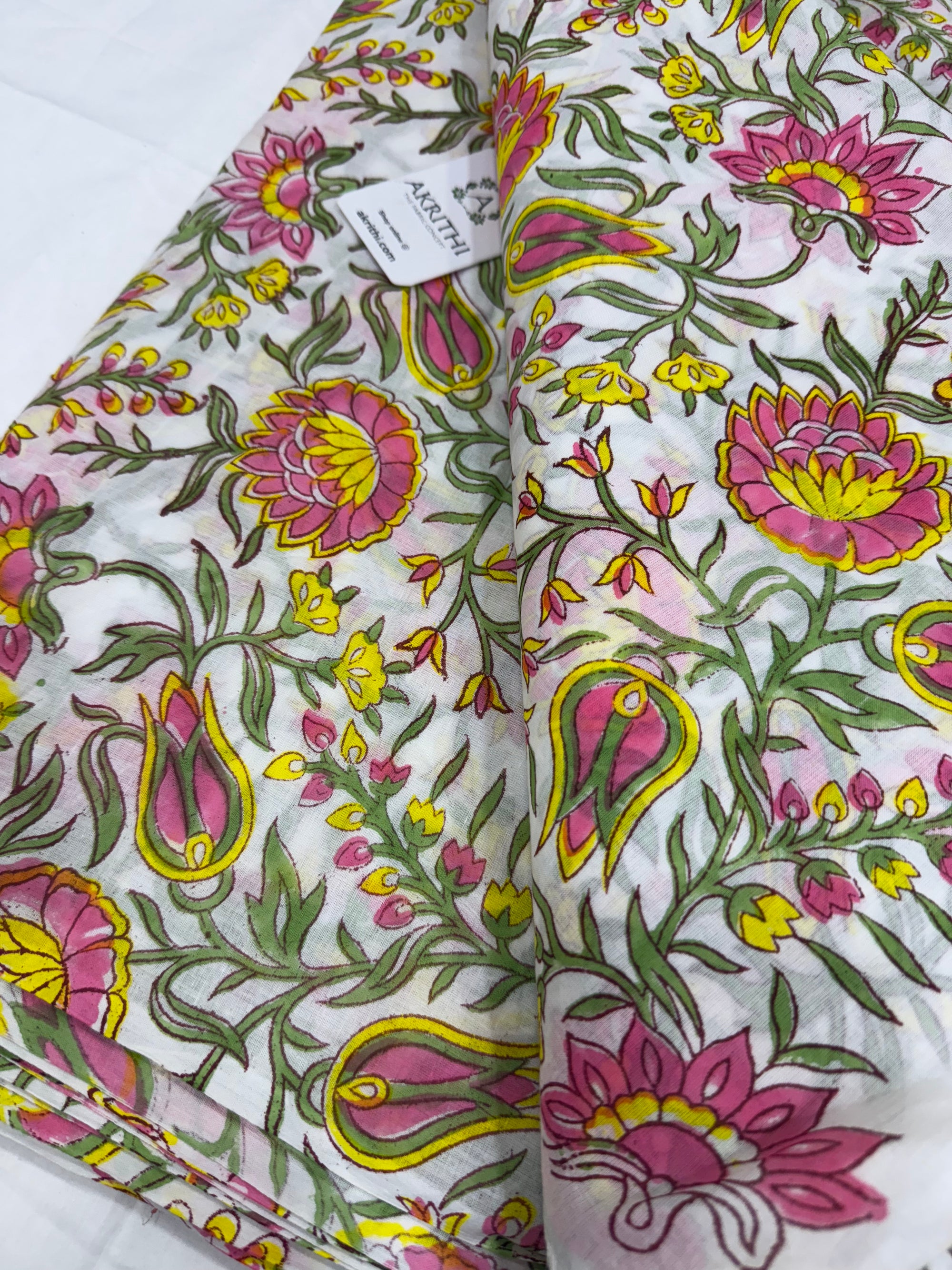 Hand block pure Mul cotton fabric