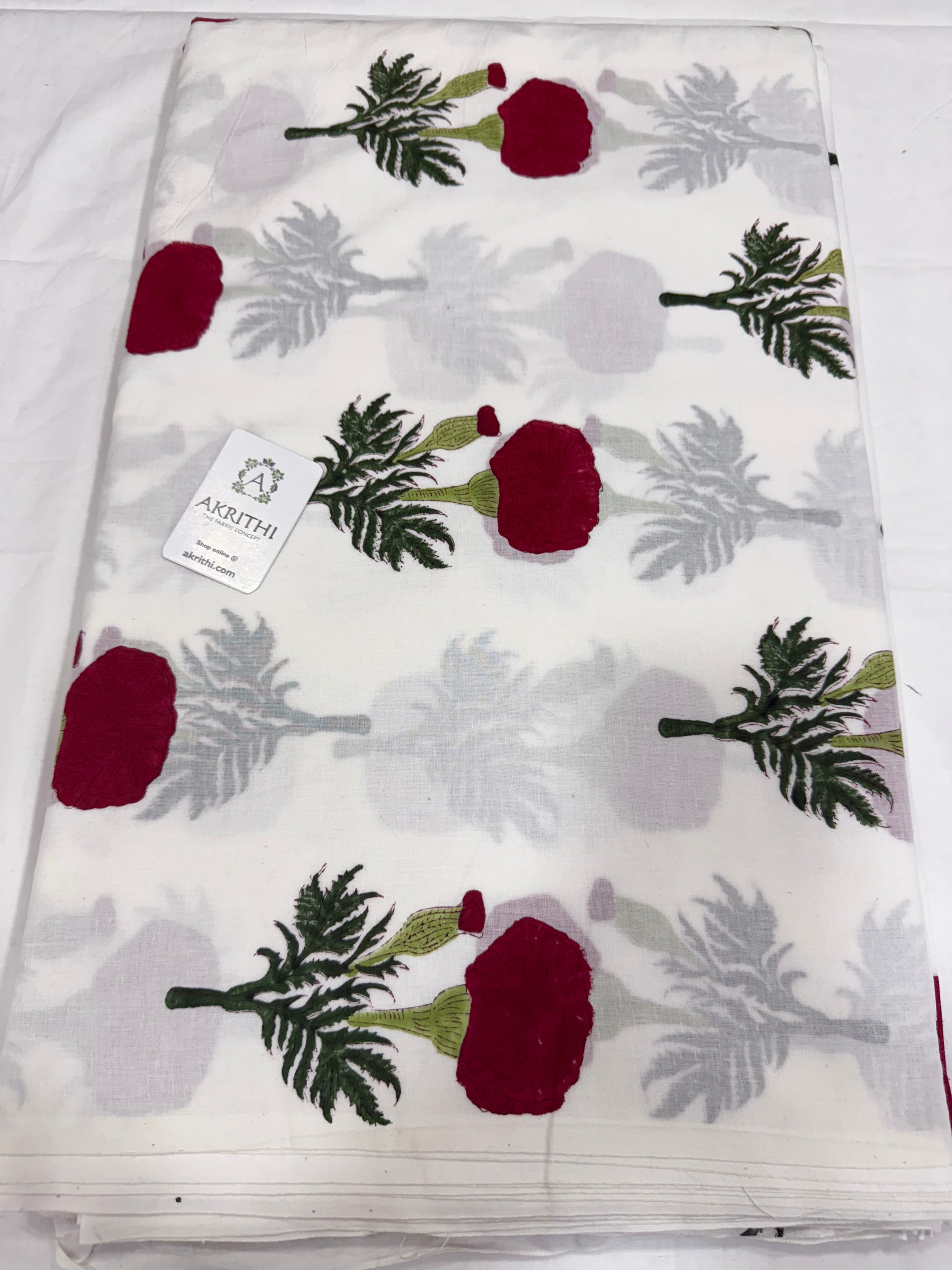 Hand block pure Mul cotton fabric
