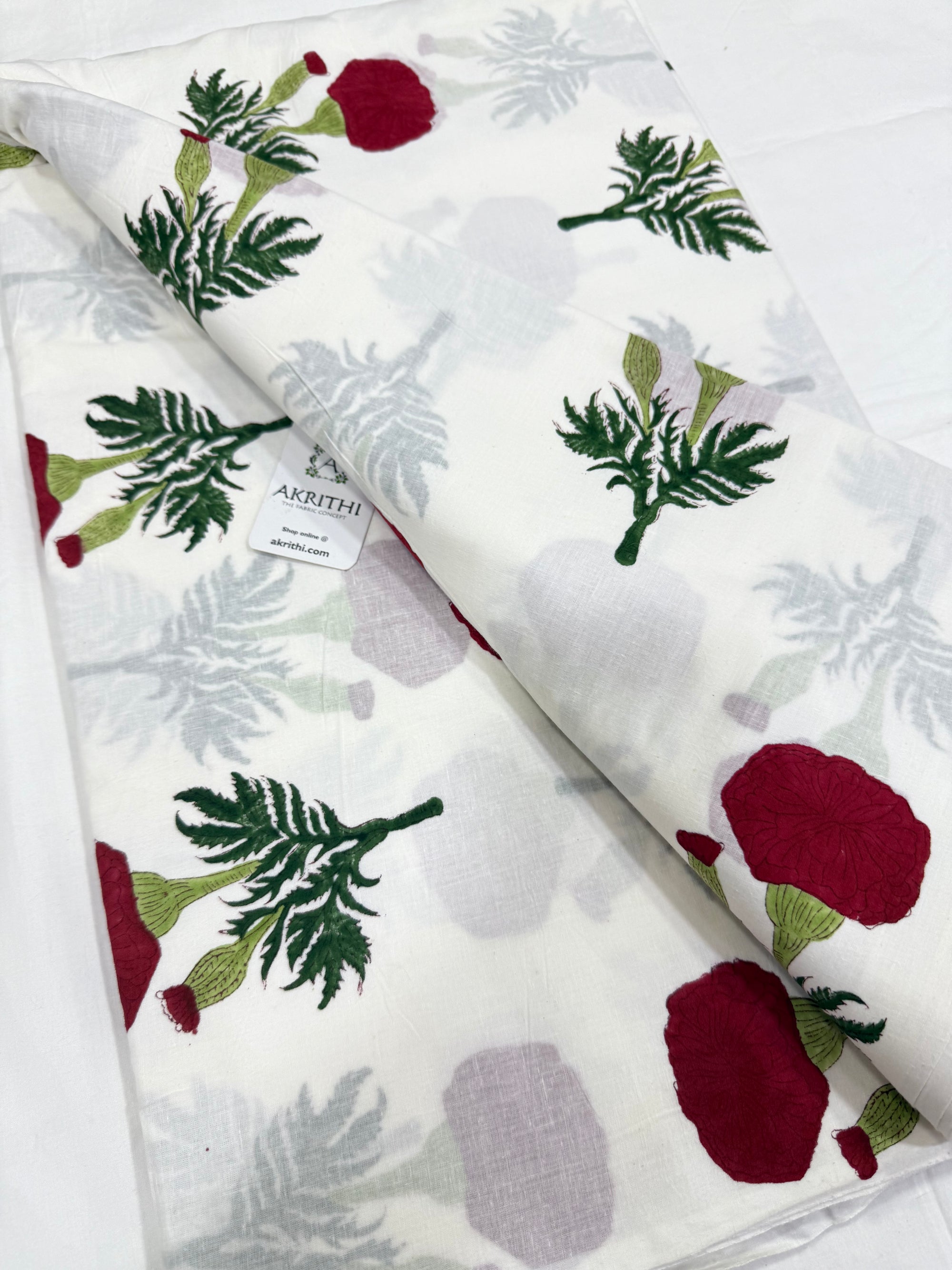Hand block pure Mul cotton fabric