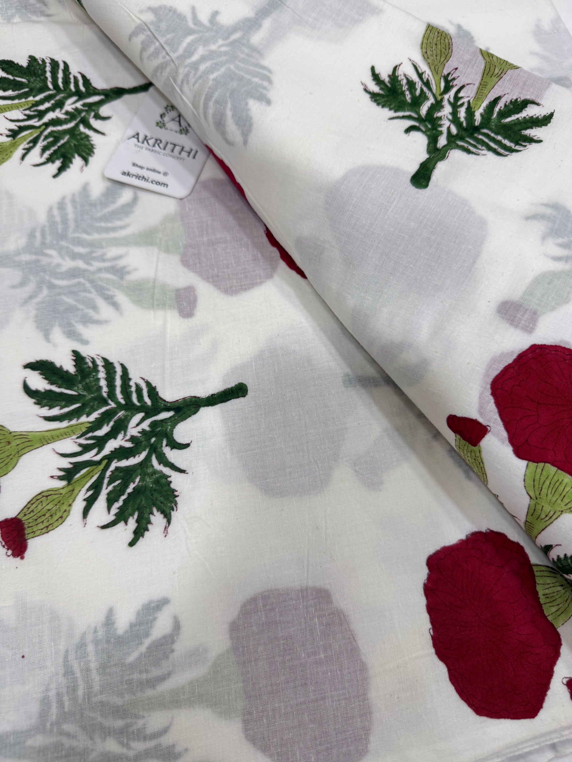 Hand block pure Mul cotton fabric