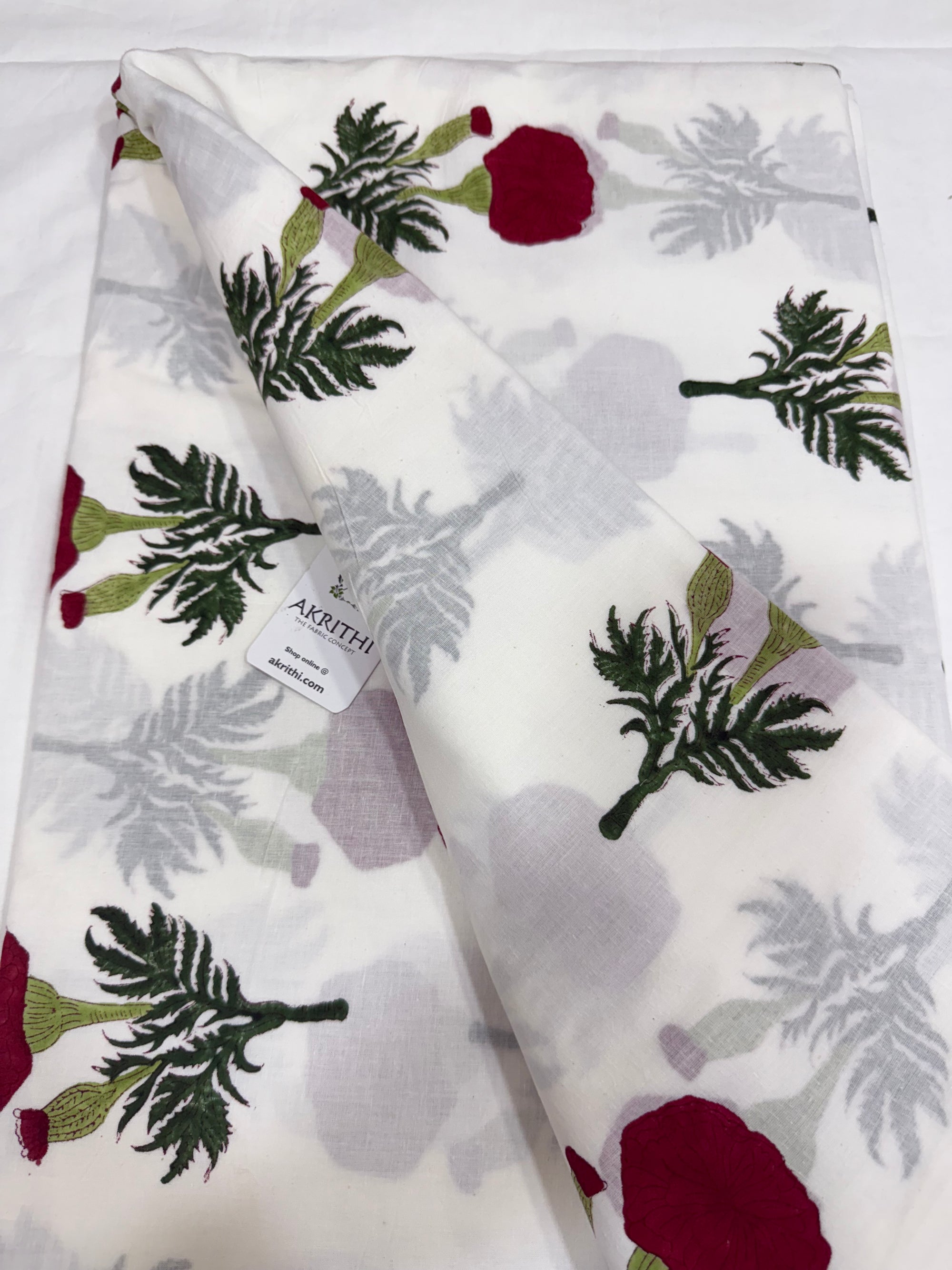 Hand block pure Mul cotton fabric
