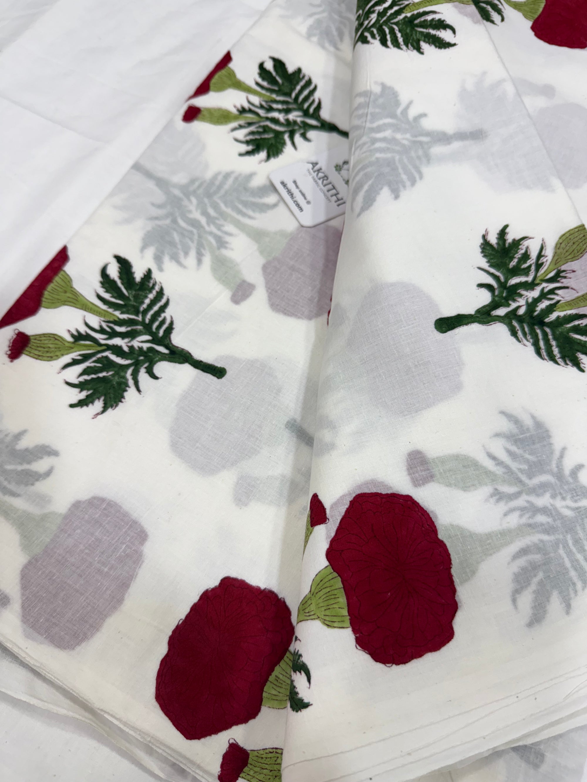 Hand block pure Mul cotton fabric