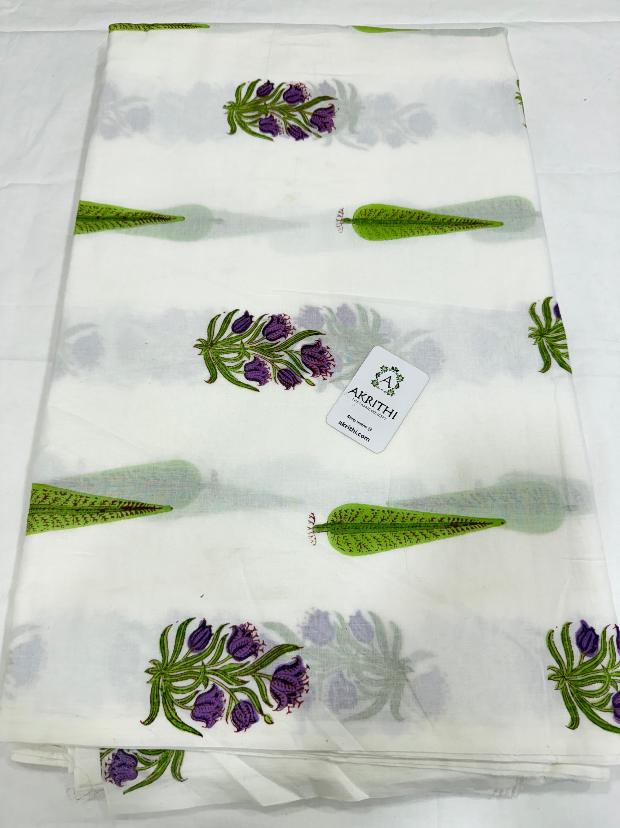 Hand block pure Mul cotton fabric