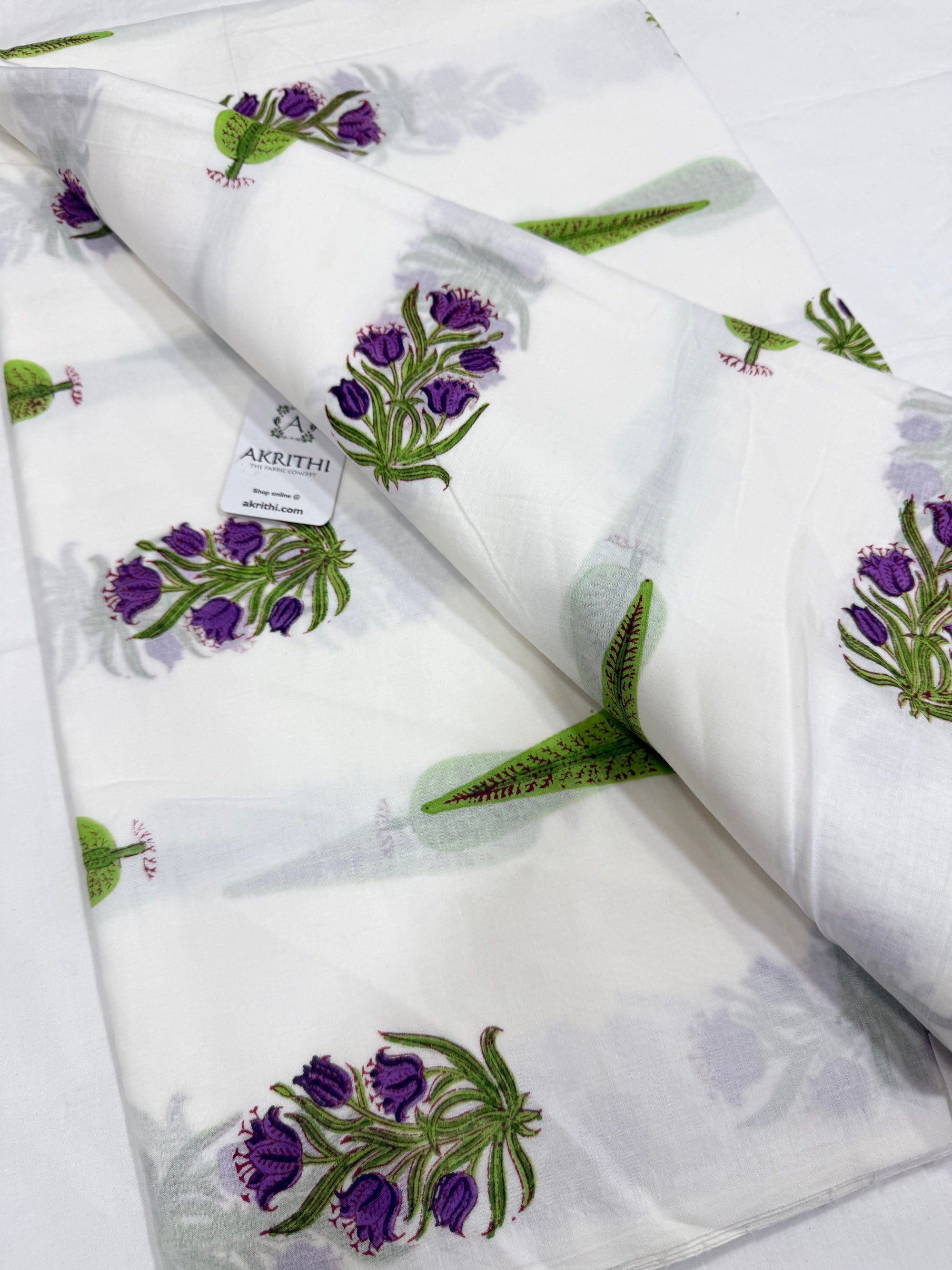 Hand block pure Mul cotton fabric