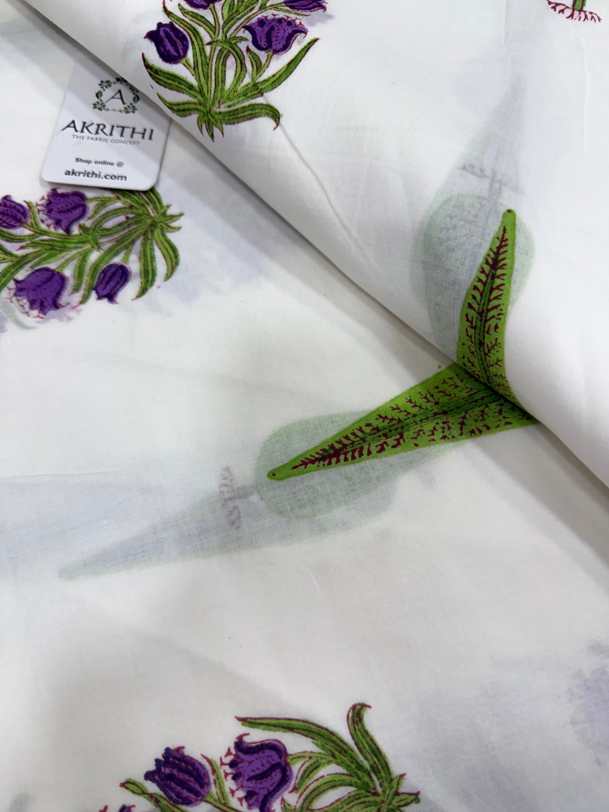 Hand block pure Mul cotton fabric