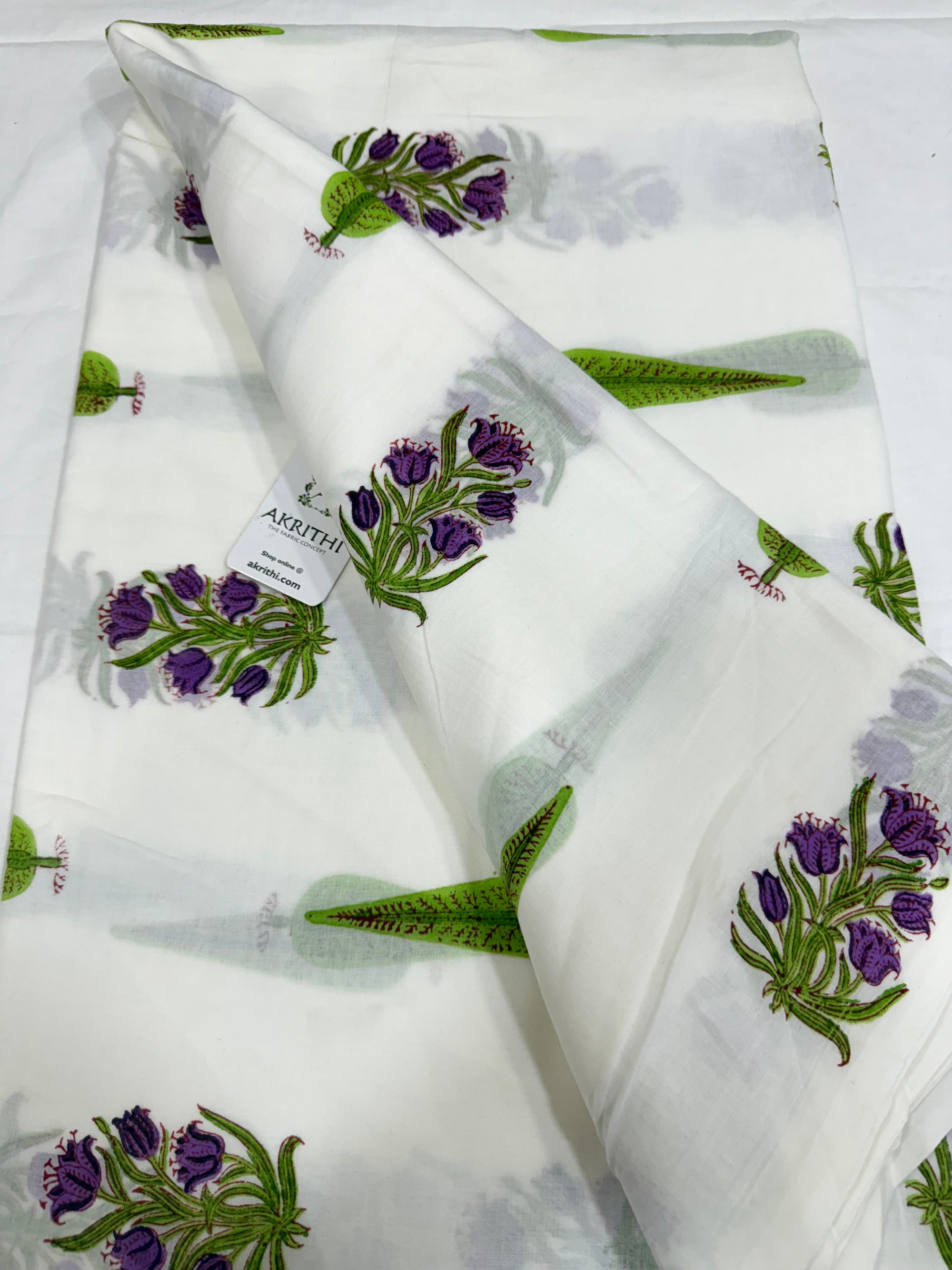 Hand block pure Mul cotton fabric