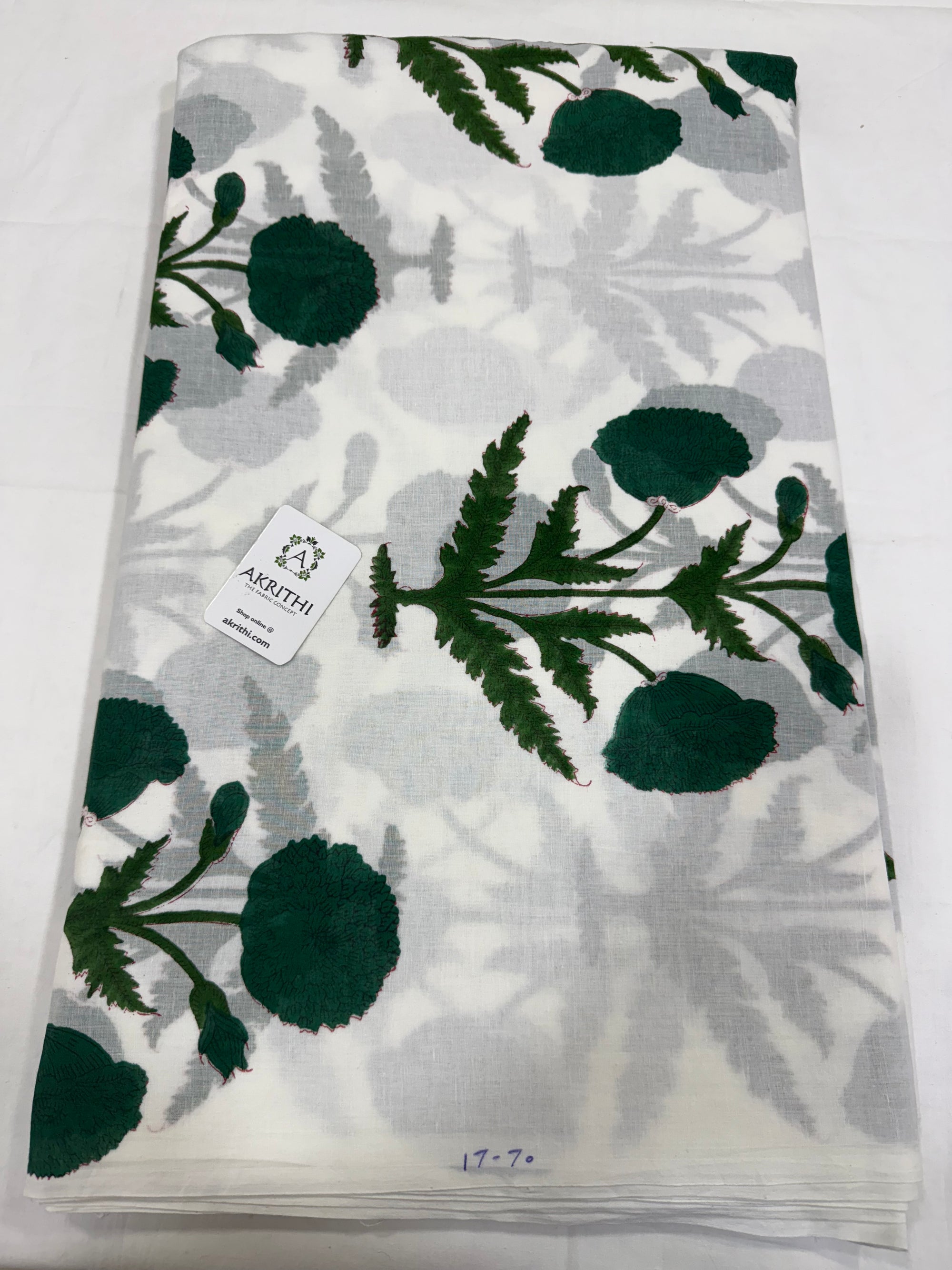 Hand block pure Mul cotton fabric