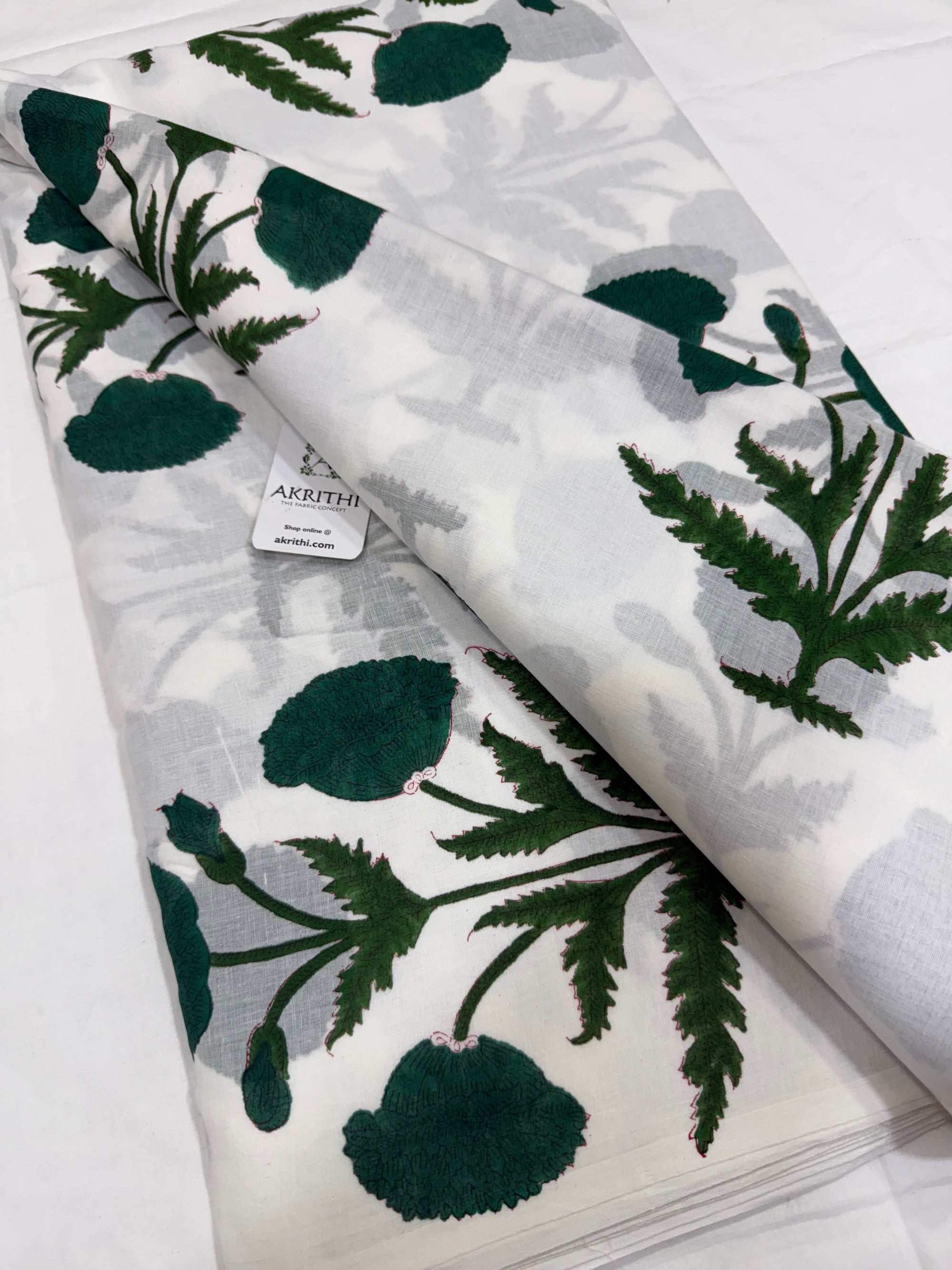 Hand block pure Mul cotton fabric