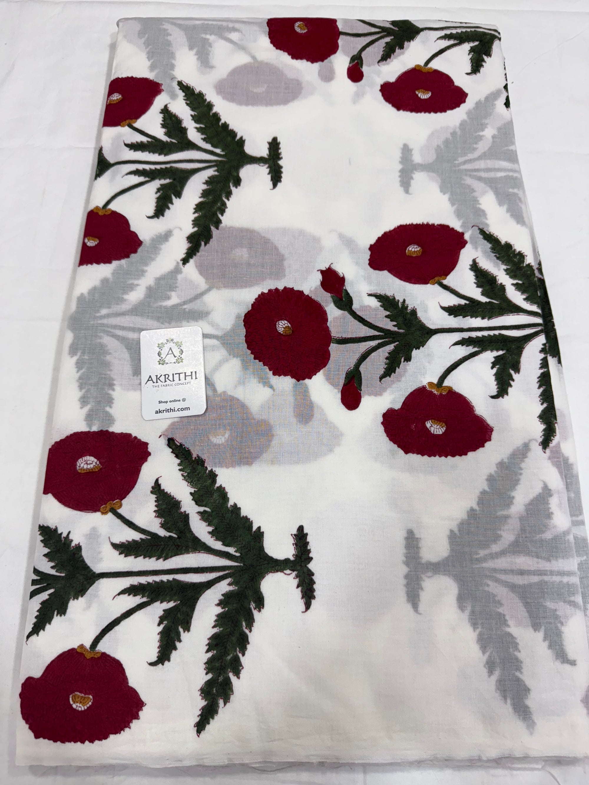 Hand block pure Mul cotton fabric