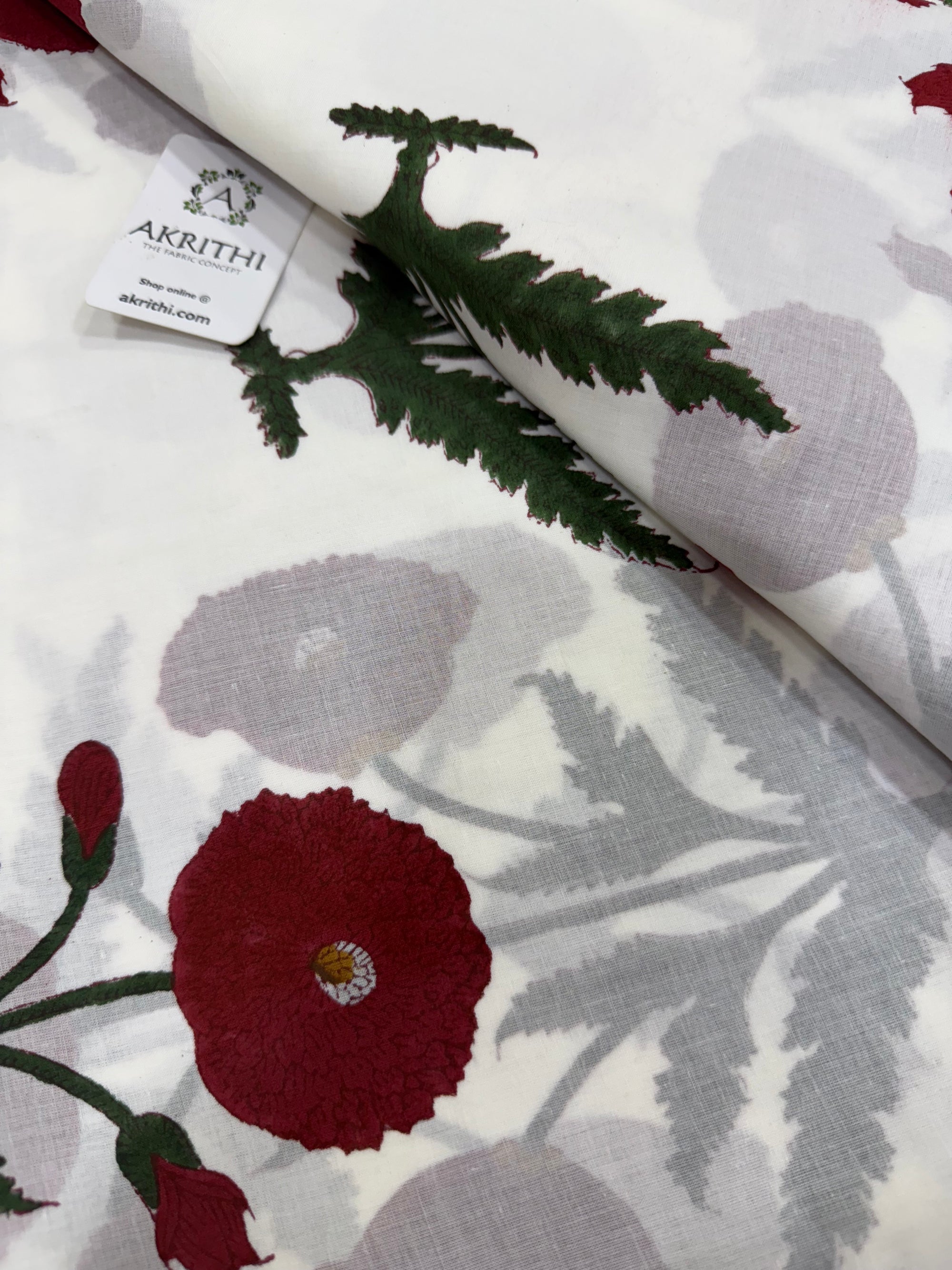 Hand block pure Mul cotton fabric